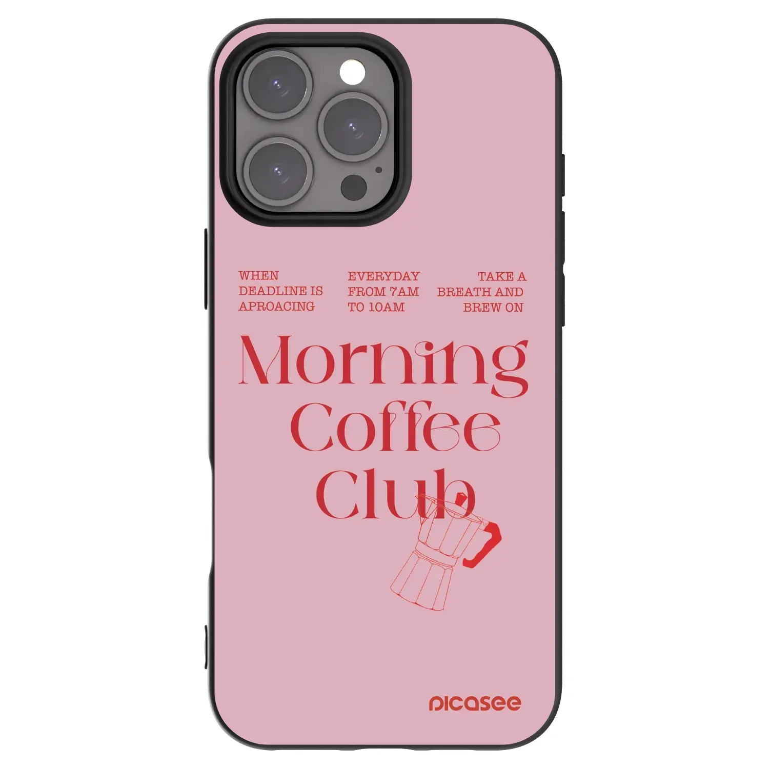 Silikonový černý obal pro Apple iPhone 16 Pro Max - Morning