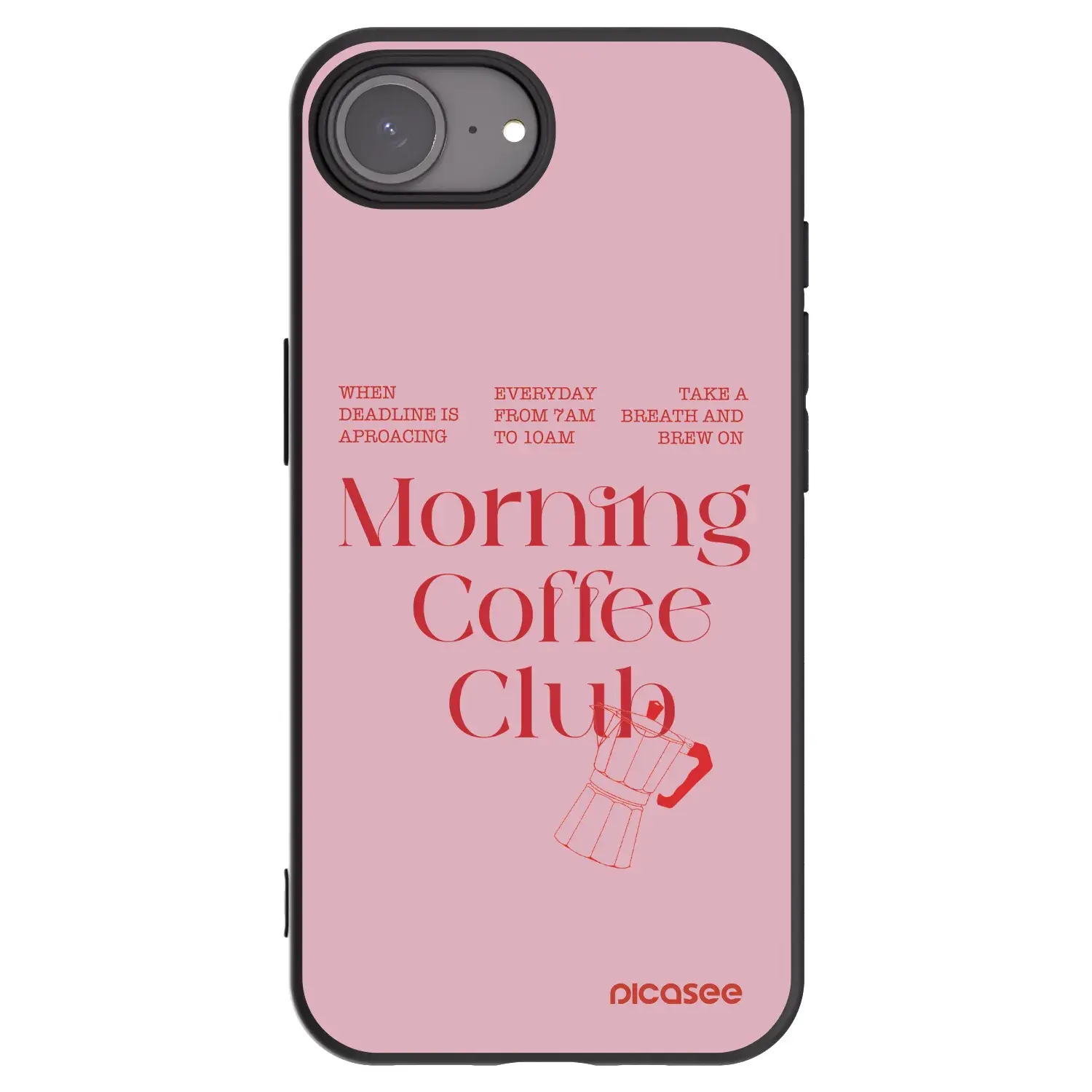 Silikonový černý obal pro Apple iPhone 16e - Morning