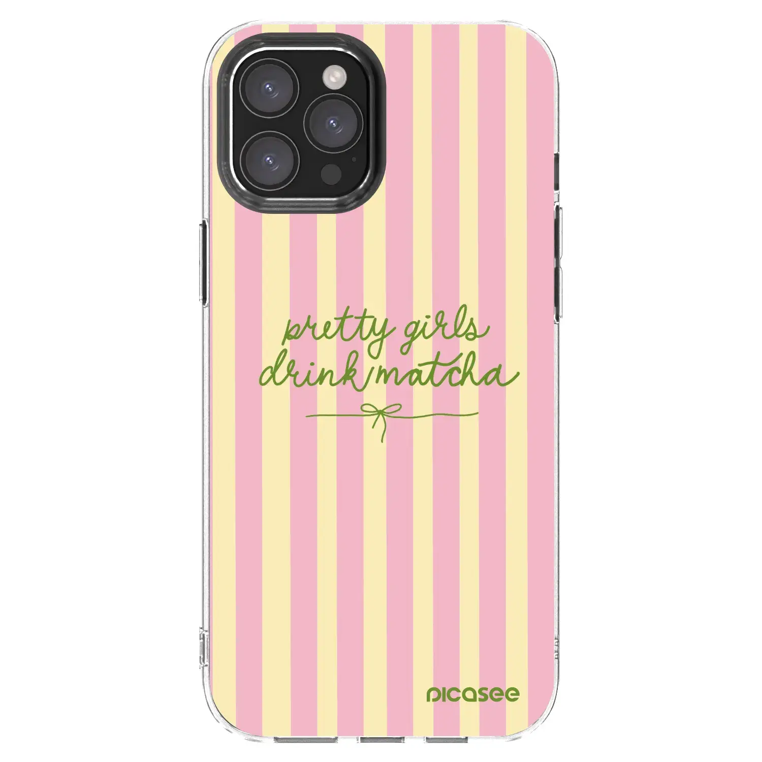 Silikonový průhledný obal pro Apple iPhone 12 Pro Max - Pretty matcha