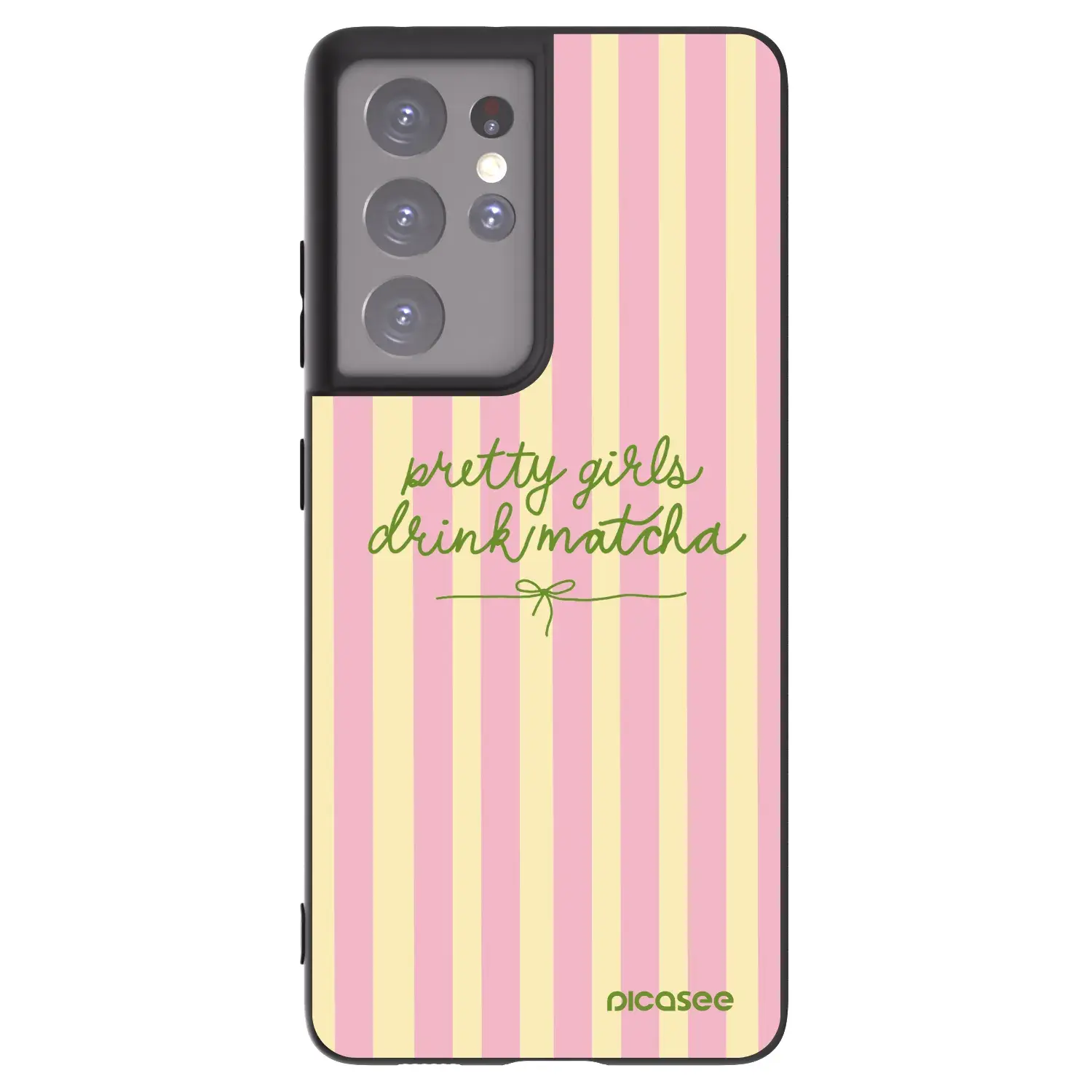Silikonový černý obal pro Samsung Galaxy S21 Ultra 5G G998B - Pretty matcha