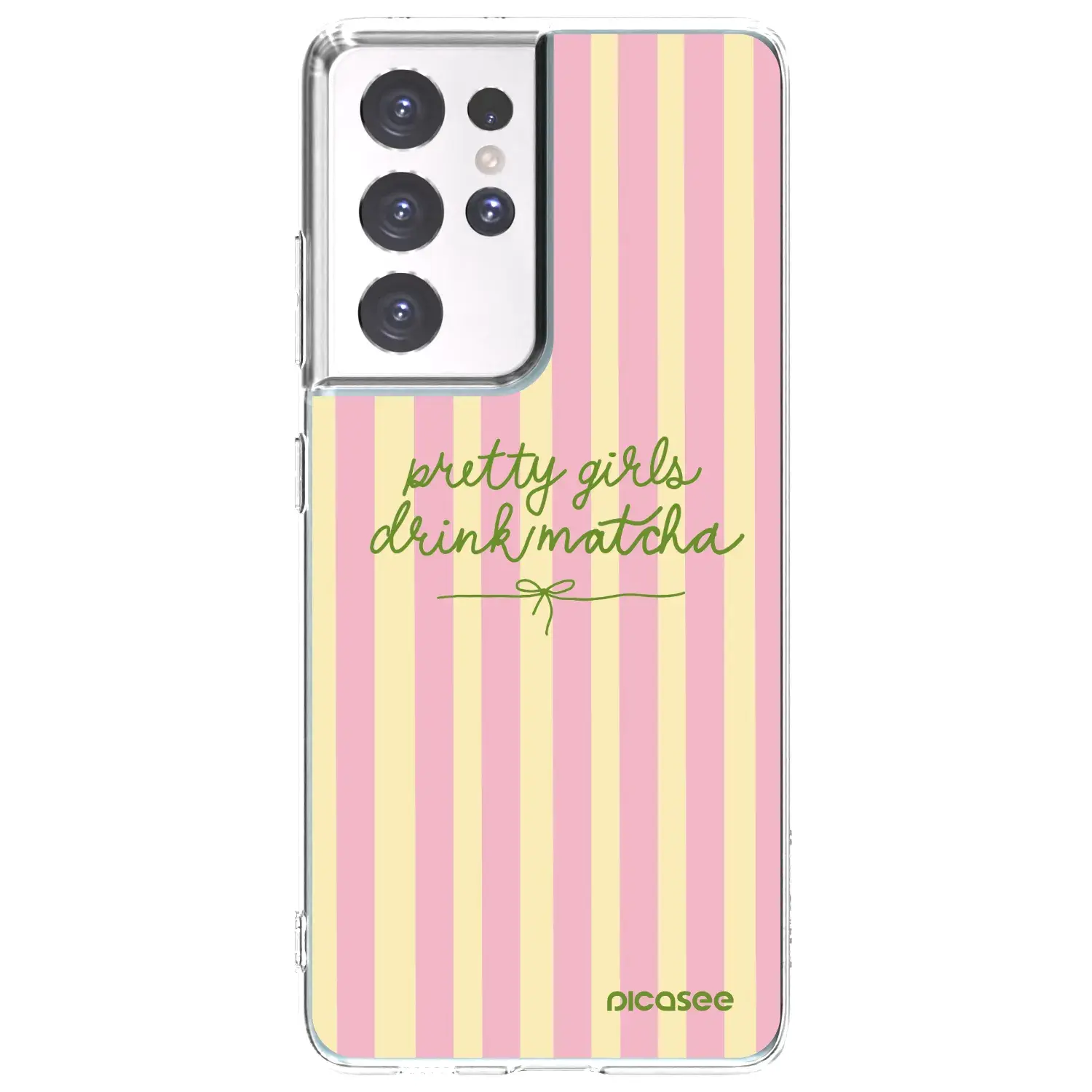Silikonový průhledný obal pro Samsung Galaxy S21 Ultra 5G G998B - Pretty matcha