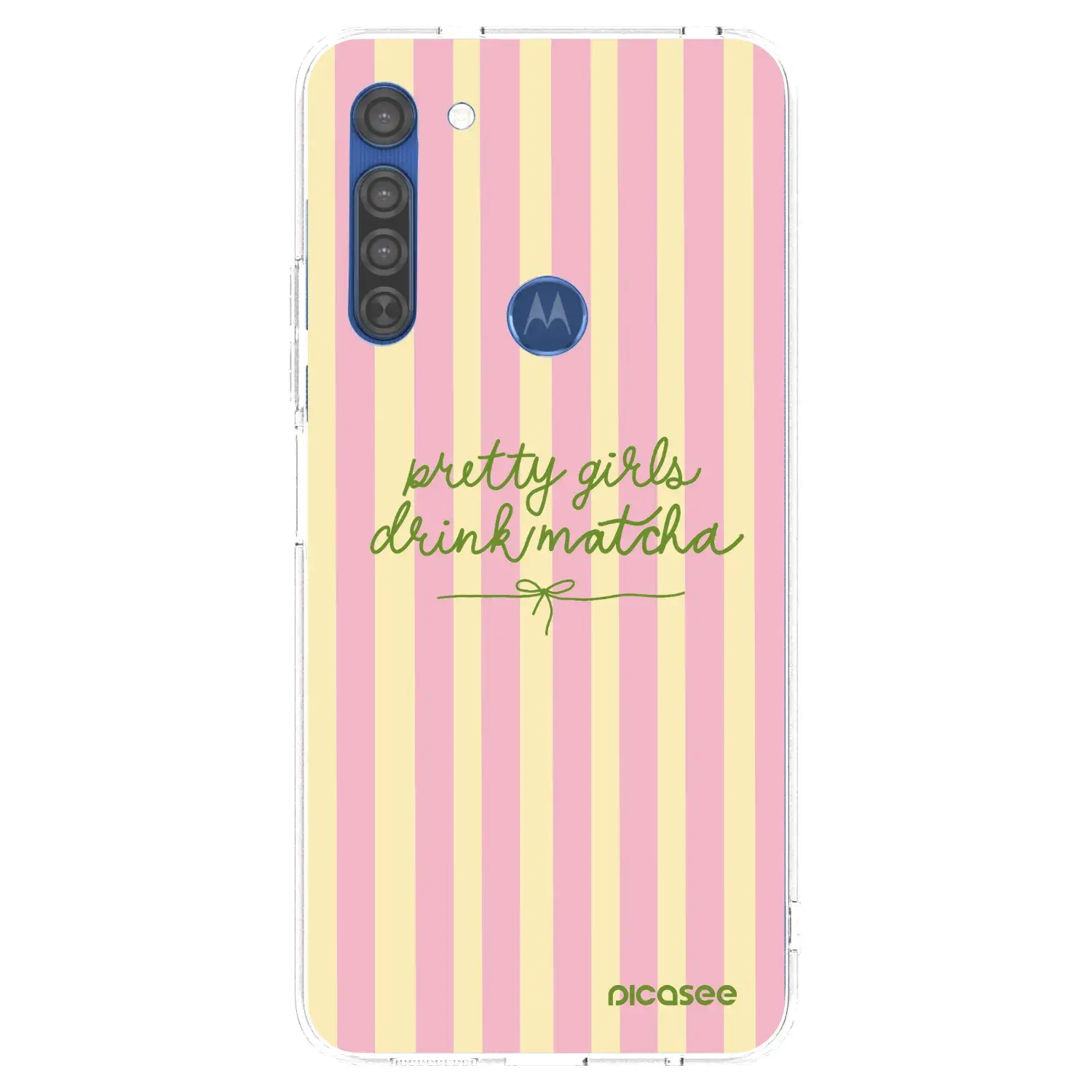 Silikonový průhledný obal pro Motorola Moto G8 - Pretty matcha