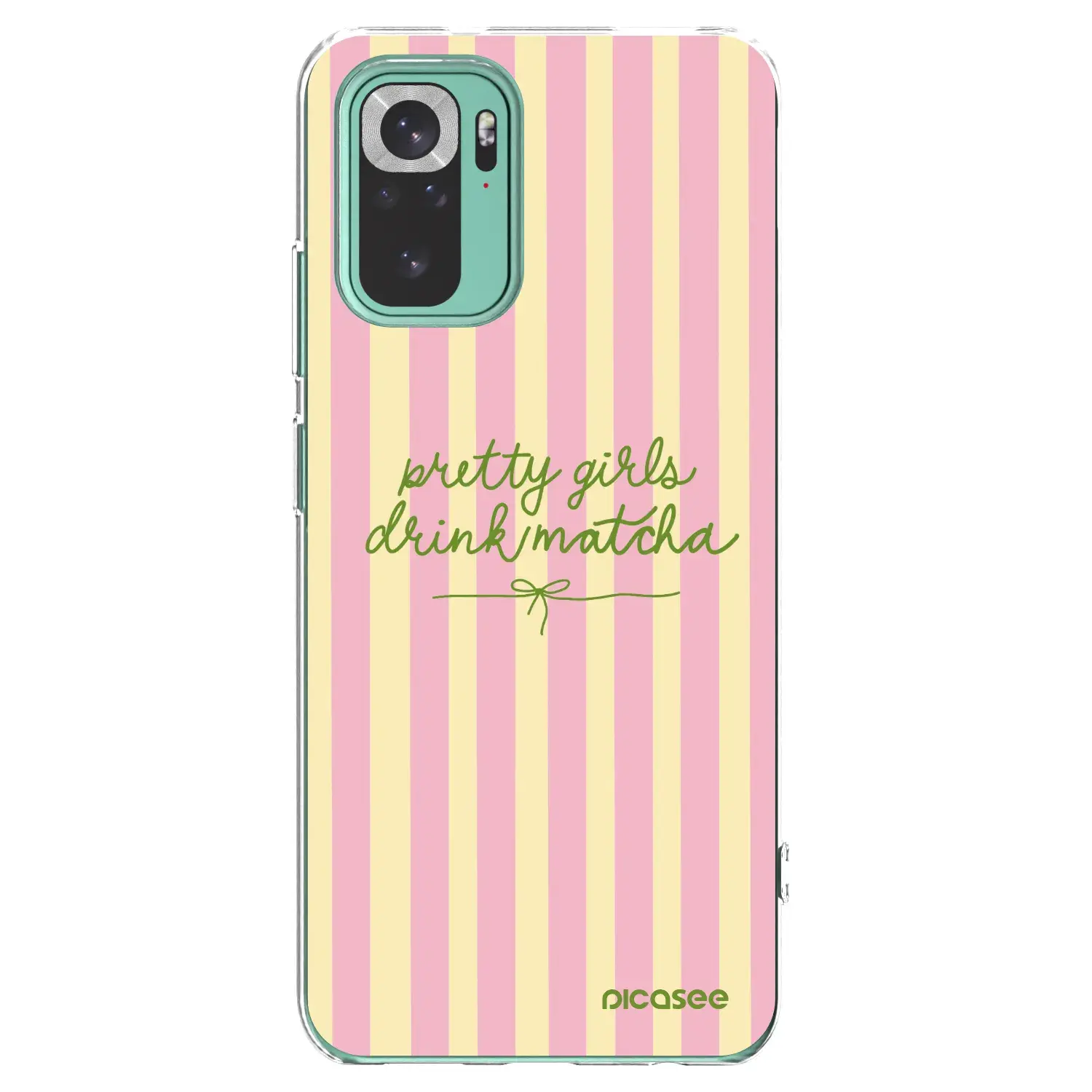 Silikonový průhledný obal pro Xiaomi Redmi Note 10 Pro - Pretty matcha