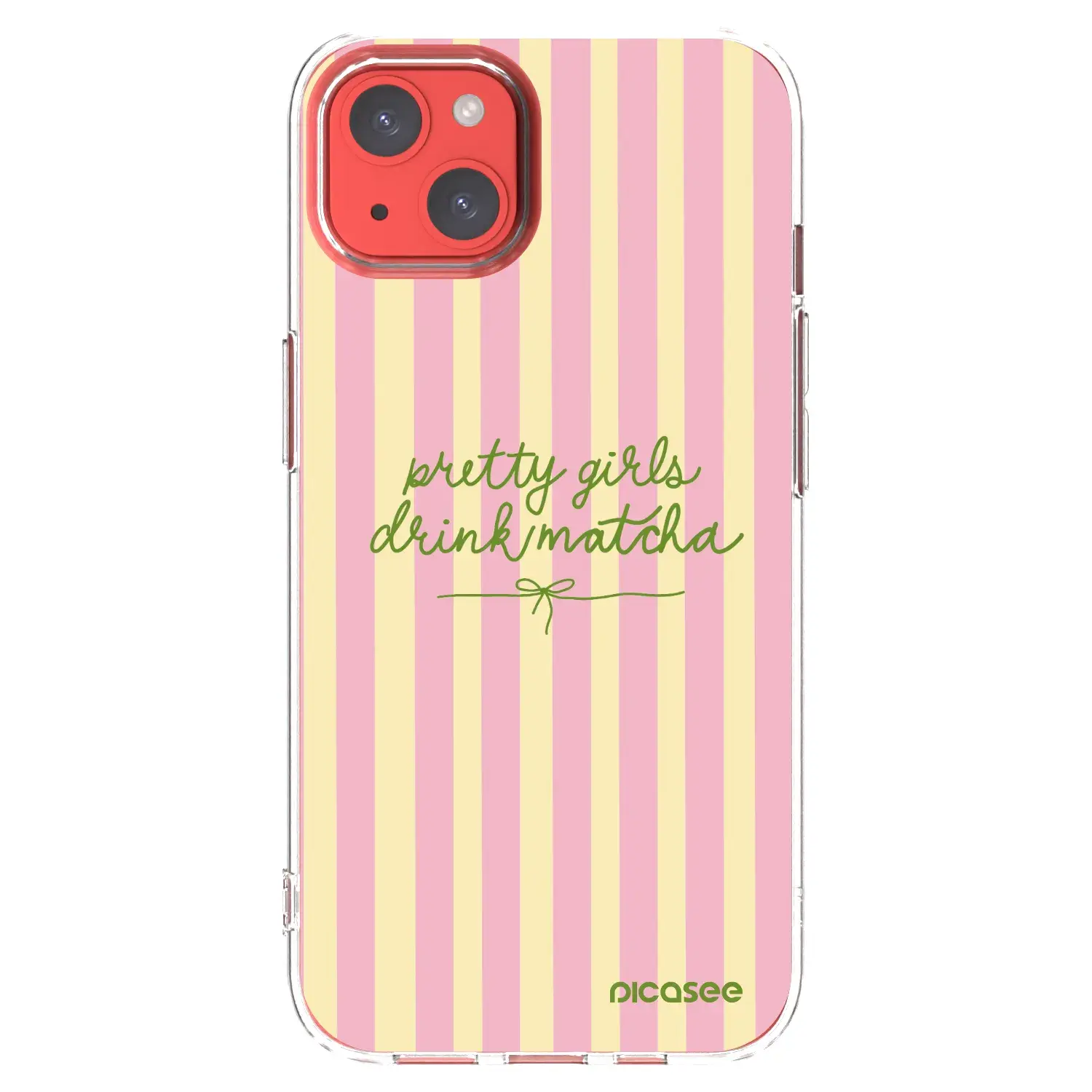 Silikonový průhledný obal pro Apple iPhone 13 - Pretty matcha