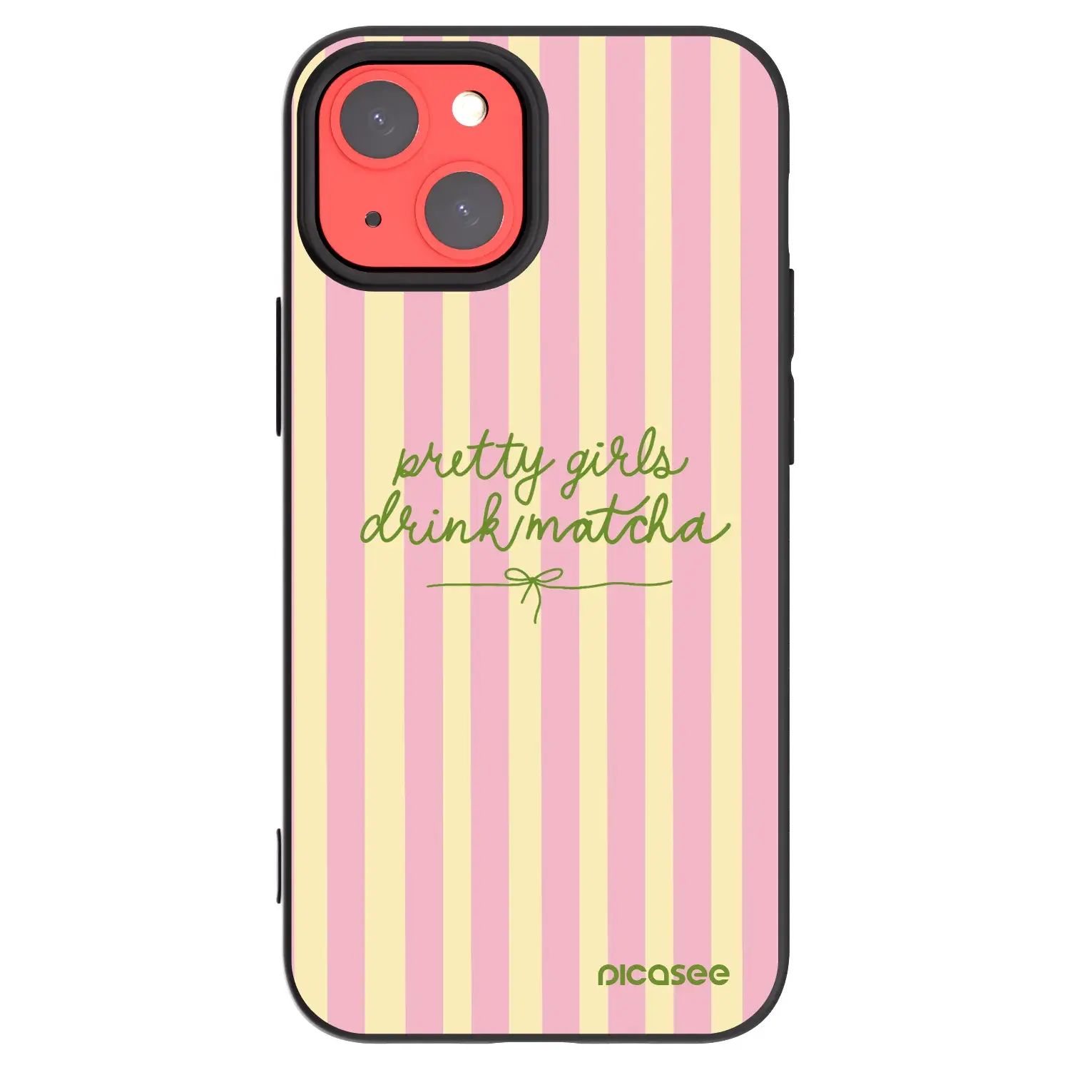 Silikonový černý obal pro Apple iPhone 13 mini - Pretty matcha