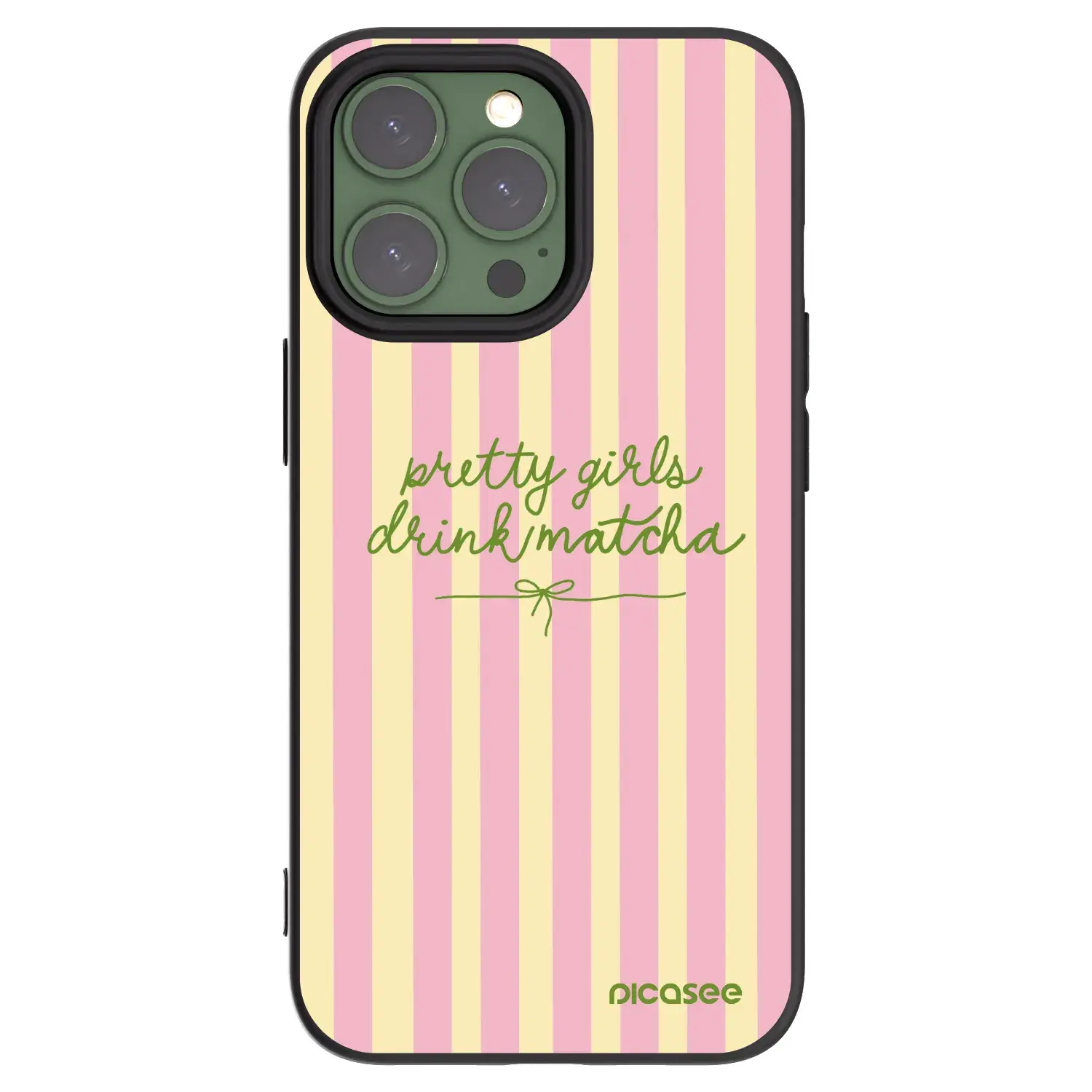 Silikonový černý obal pro Apple iPhone 13 Pro - Pretty matcha
