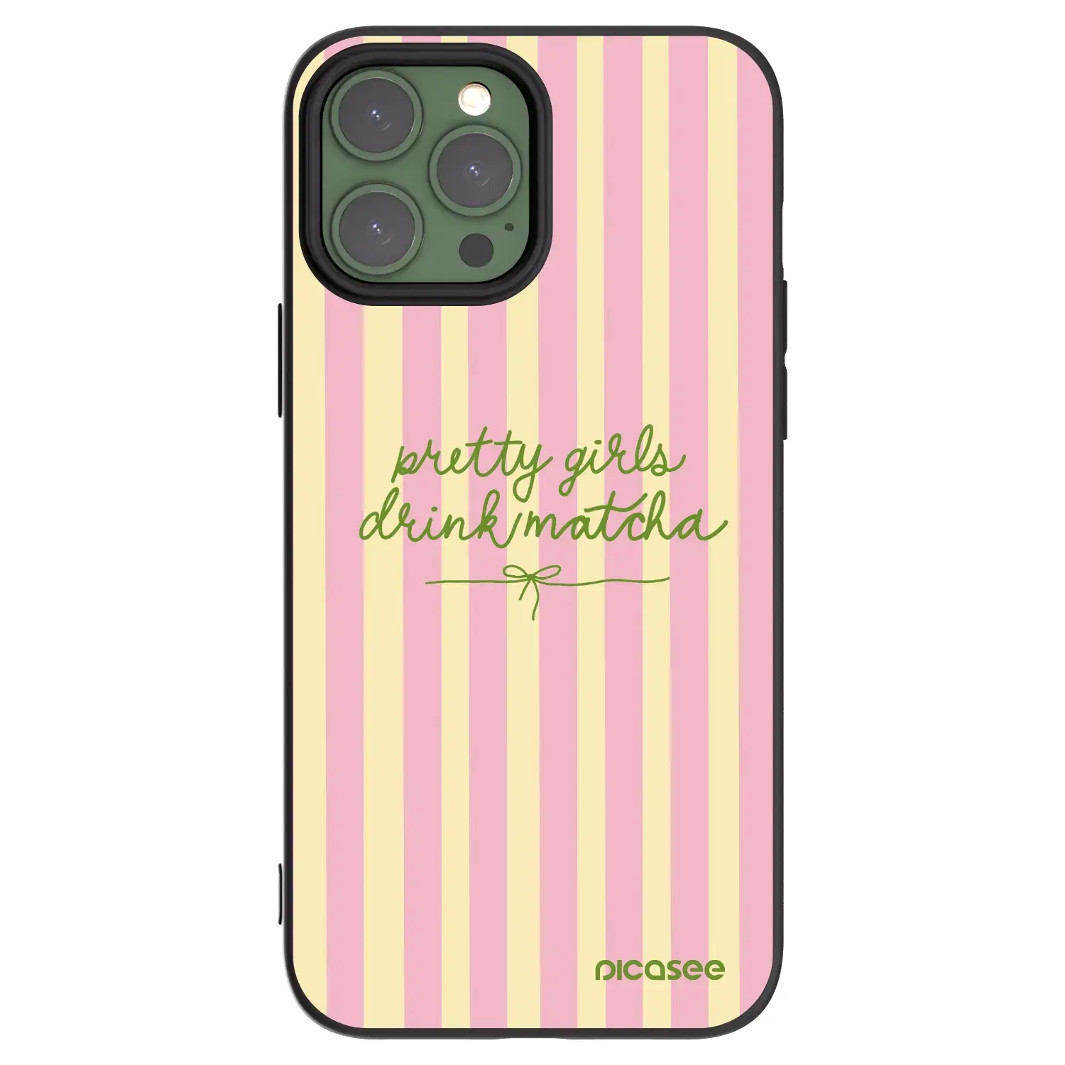 Silikonový černý obal pro Apple iPhone 13 Pro Max - Pretty matcha