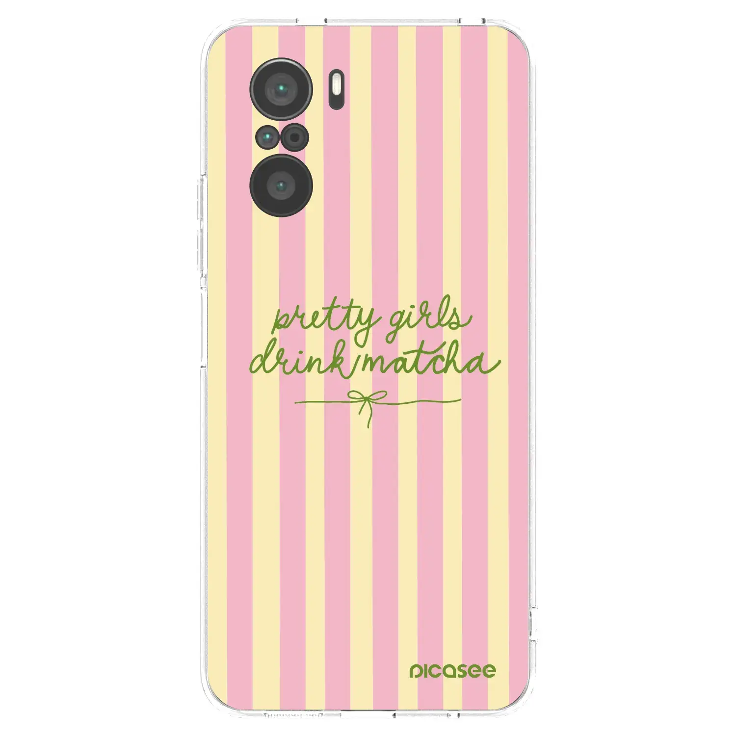 Silikonový průhledný obal pro Xiaomi Poco F3 - Pretty matcha