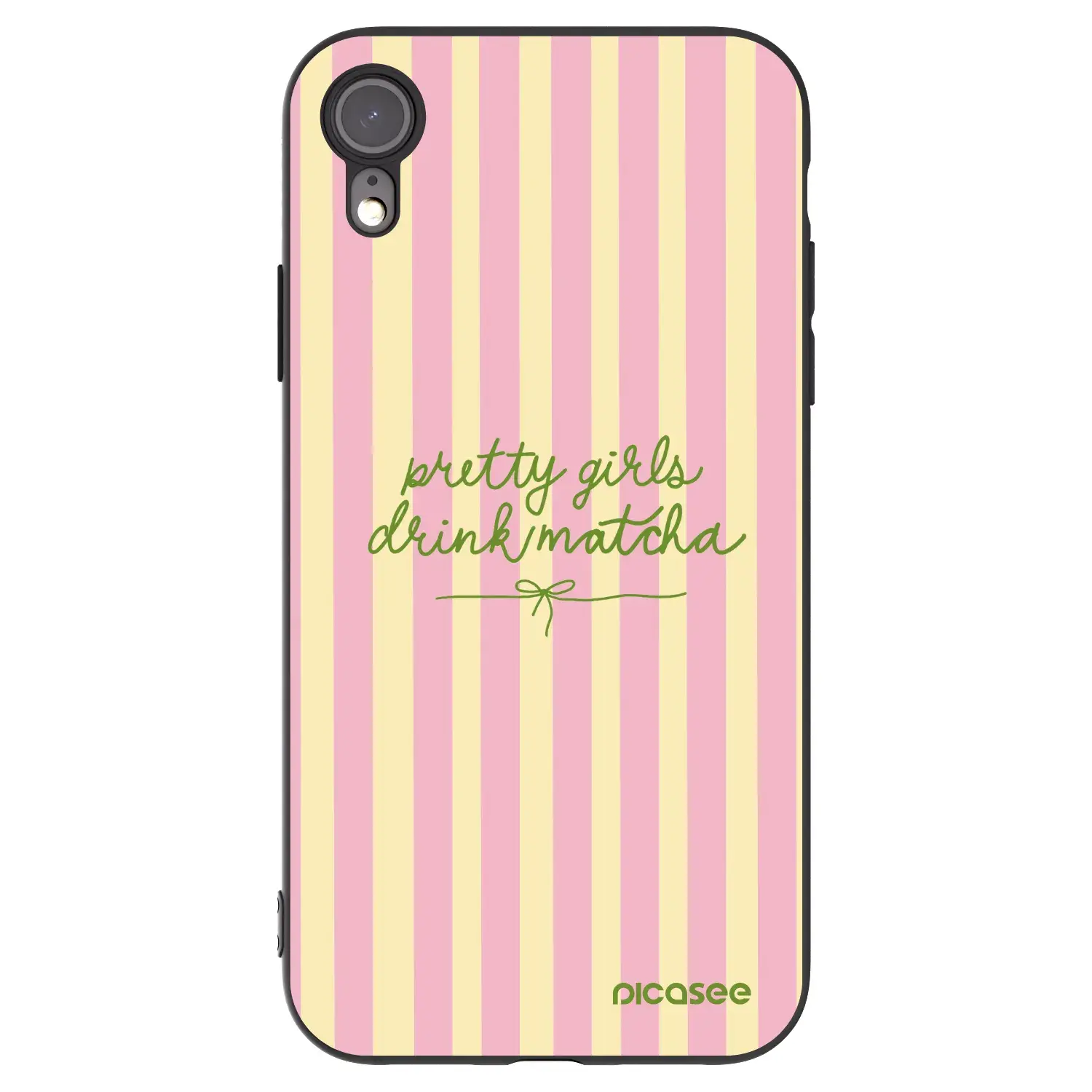 Silikonový černý obal pro Apple iPhone XR - Pretty matcha