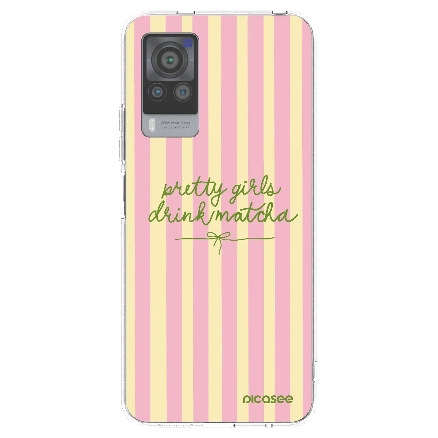 Silikonový průhledný obal pro Vivo X60 Pro 5G - Pretty matcha