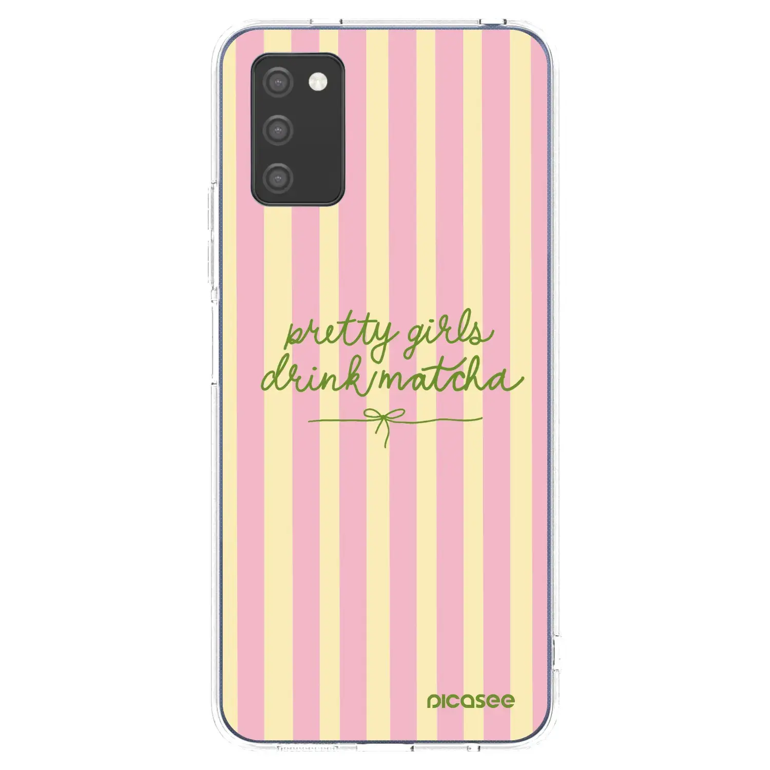 Silikonový průhledný obal pro Samsung Galaxy A03s A037G - Pretty matcha