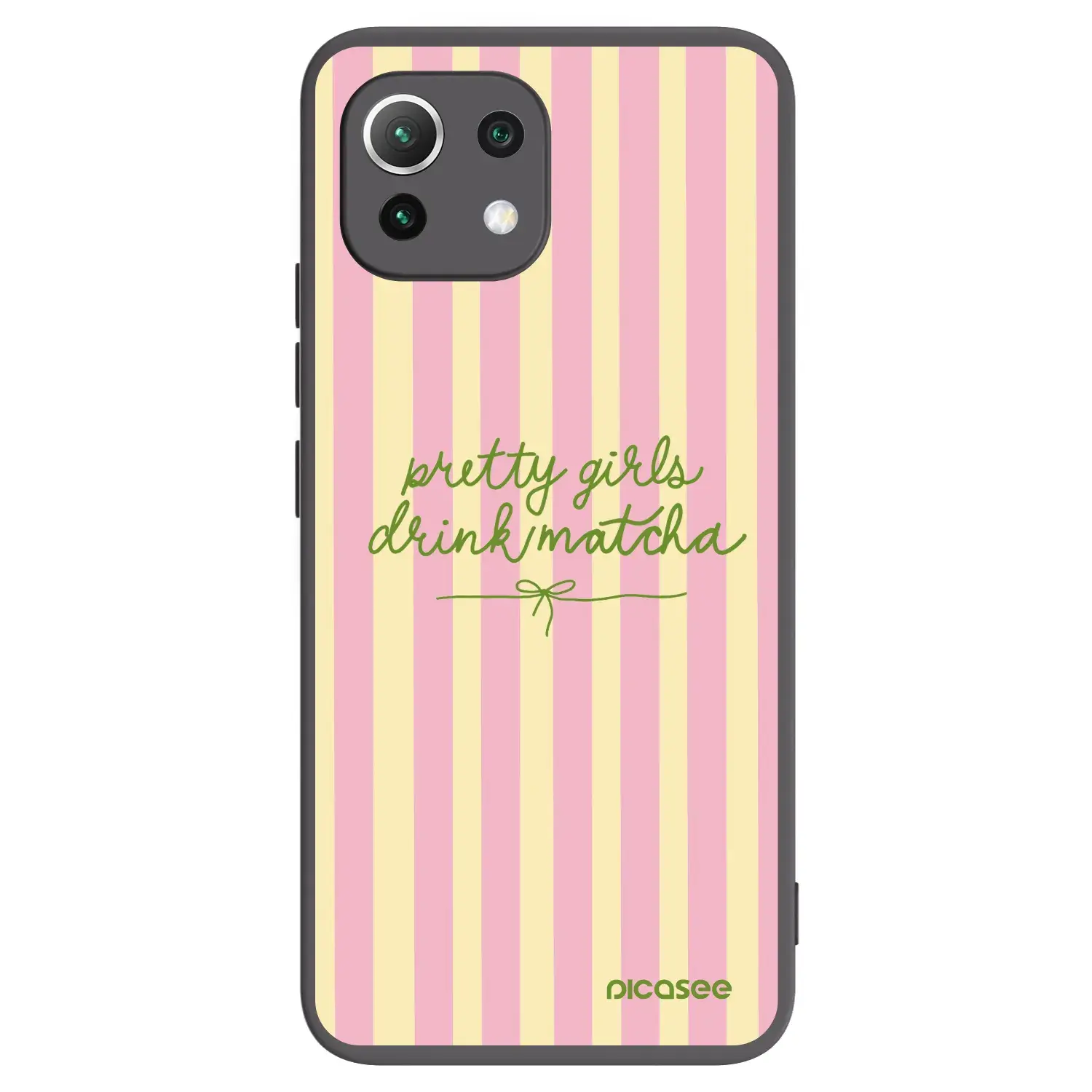 Silikonový černý obal pro Xiaomi 11 Lite 5G NE - Pretty matcha