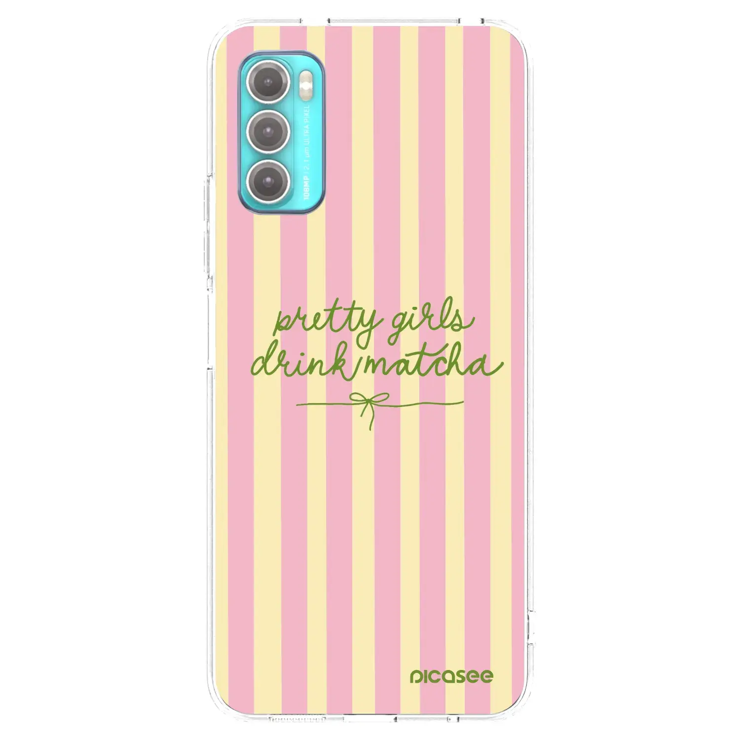 Silikonový průhledný obal pro Motorola Moto G60 - Pretty matcha