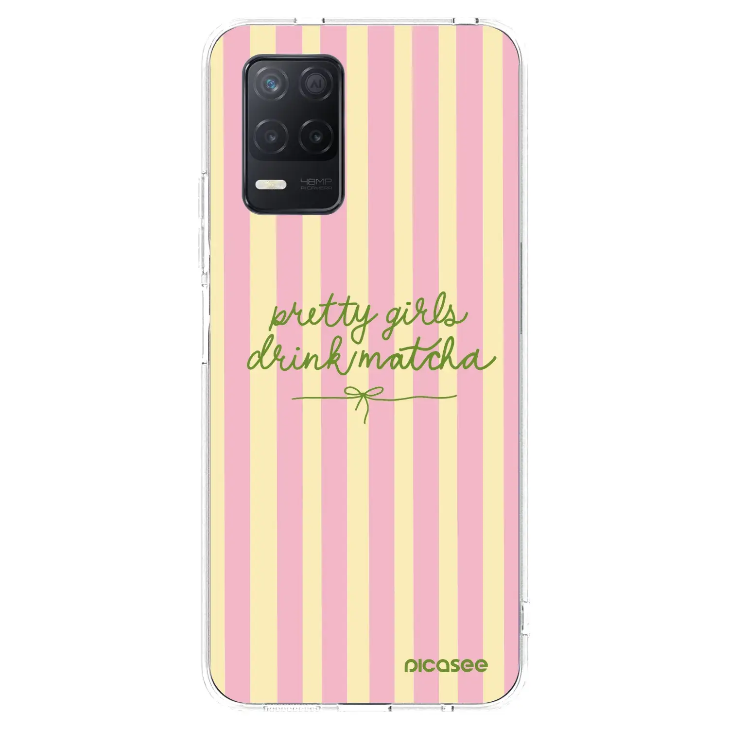 Silikonový průhledný obal pro Realme 8 5G - Pretty matcha