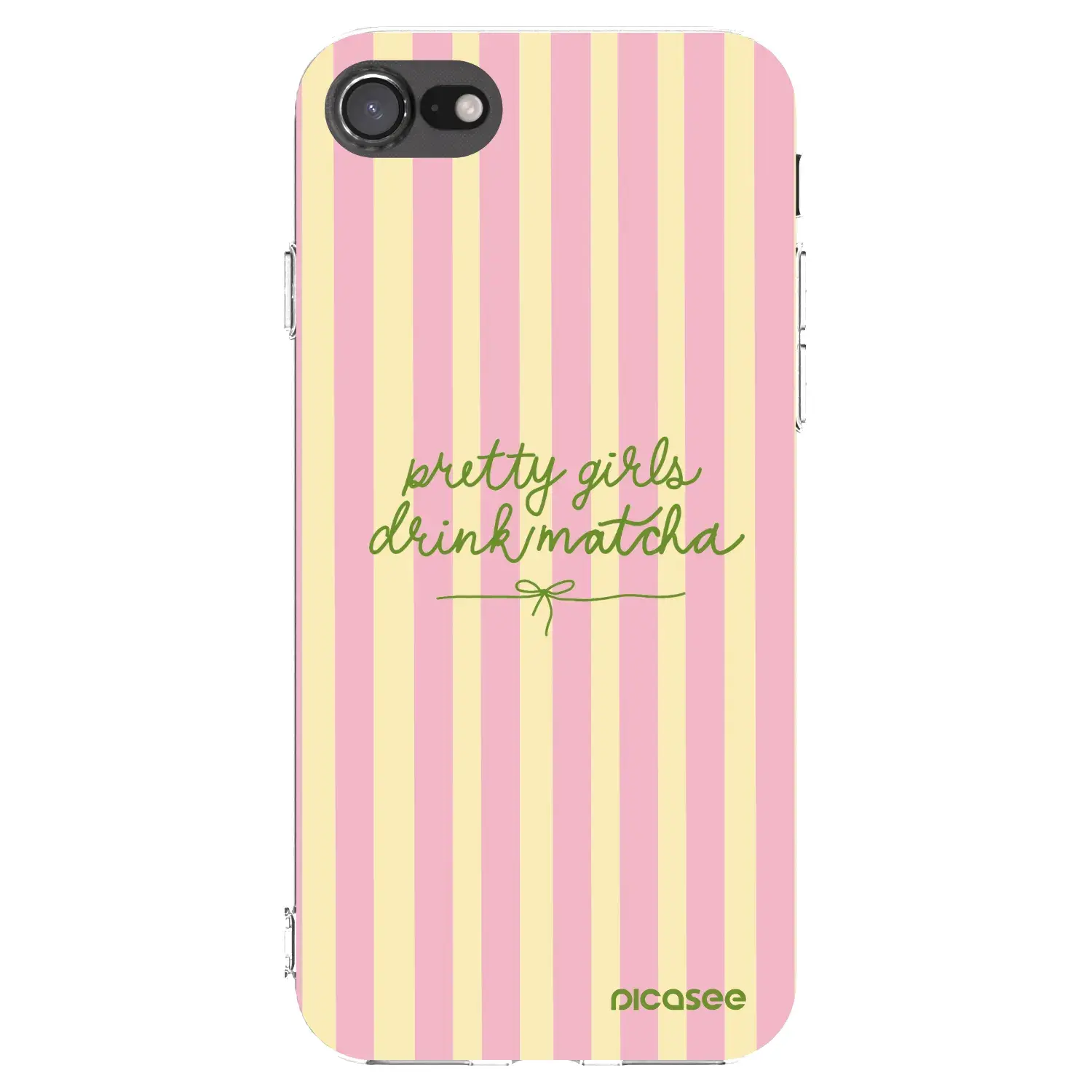 Silikonový průhledný obal pro Apple iPhone SE 2022 - Pretty matcha