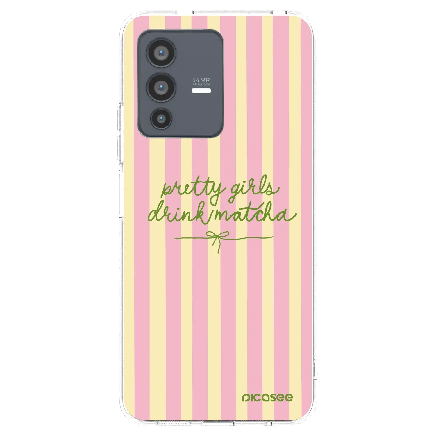 Silikonový průhledný obal pro Vivo V23 5G - Pretty matcha
