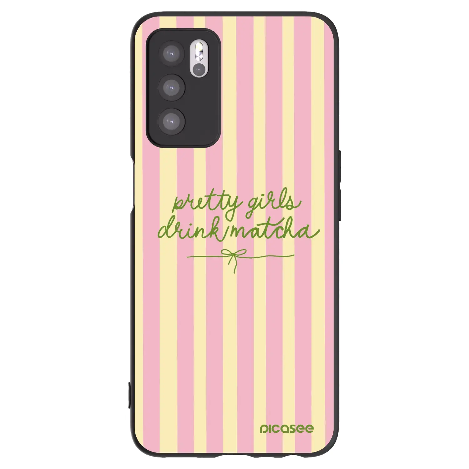 Silikonový černý obal pro OPPO A16s - Pretty matcha