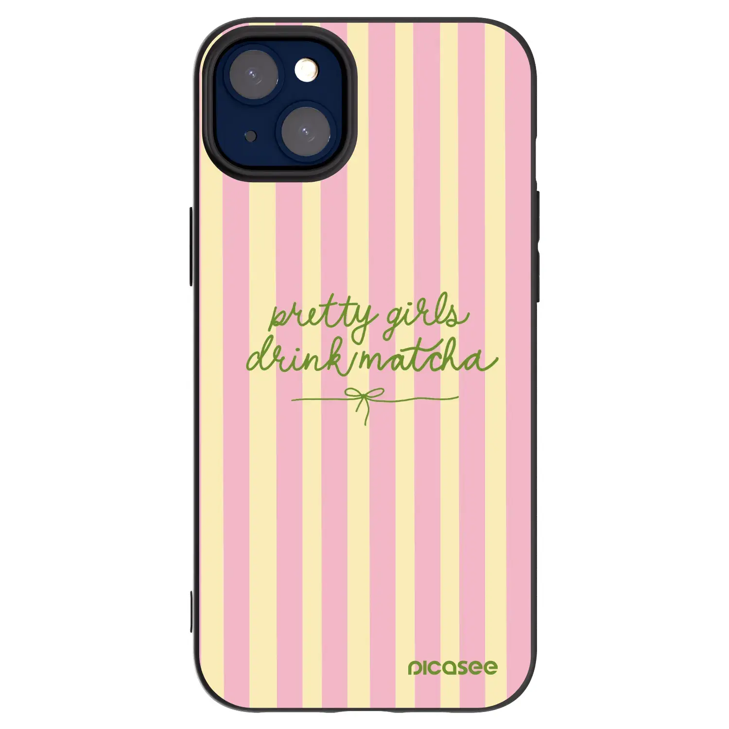Silikonový černý obal pro Apple iPhone 14 Plus - Pretty matcha