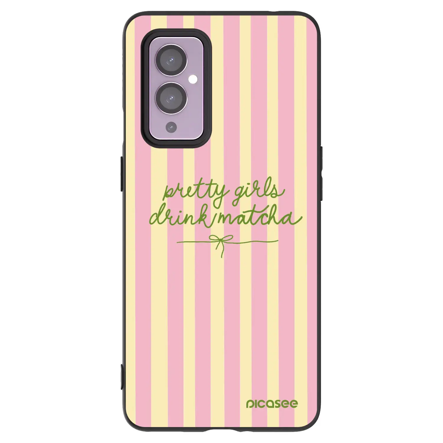 Silikonový černý obal pro OnePlus 9 - Pretty matcha