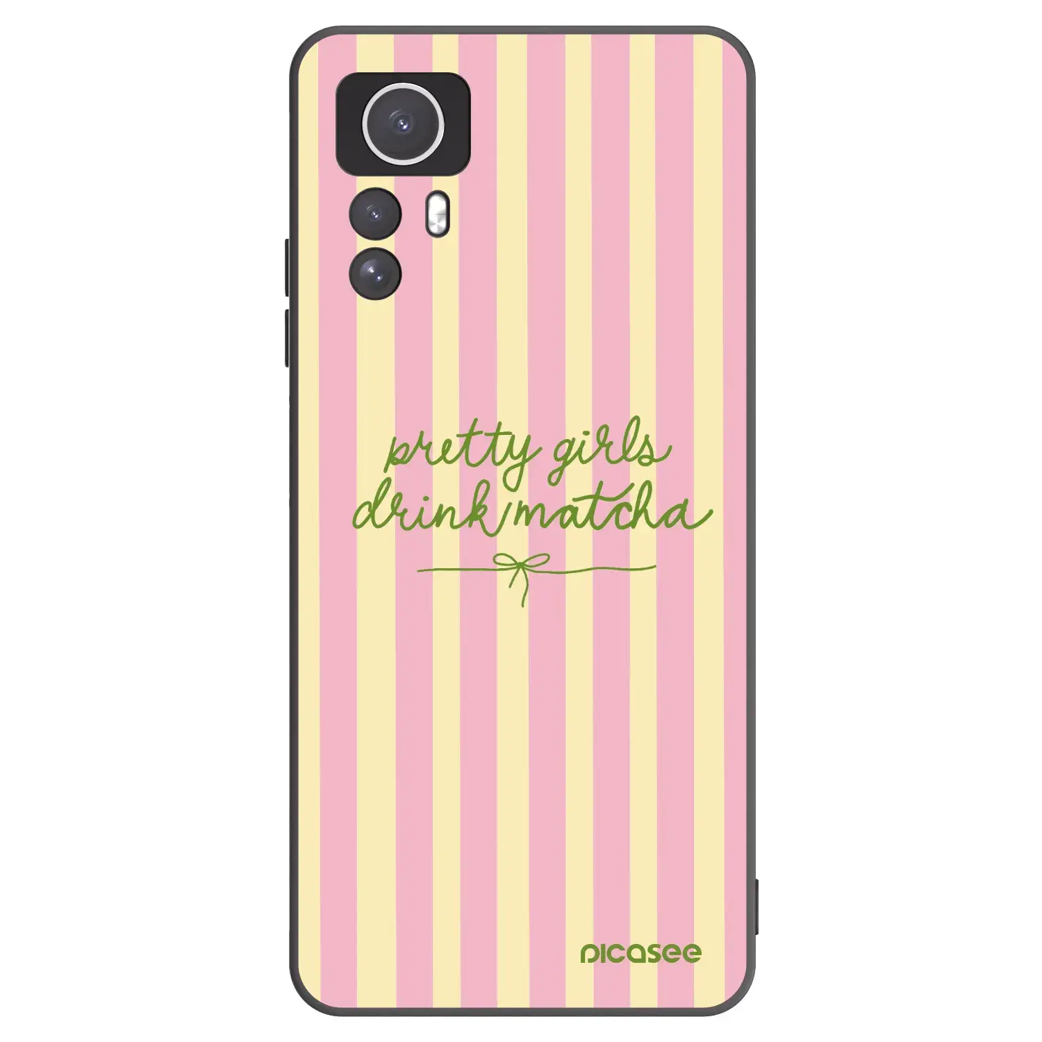 Silikonový černý obal pro Xiaomi Redmi Note 12S - Pretty matcha