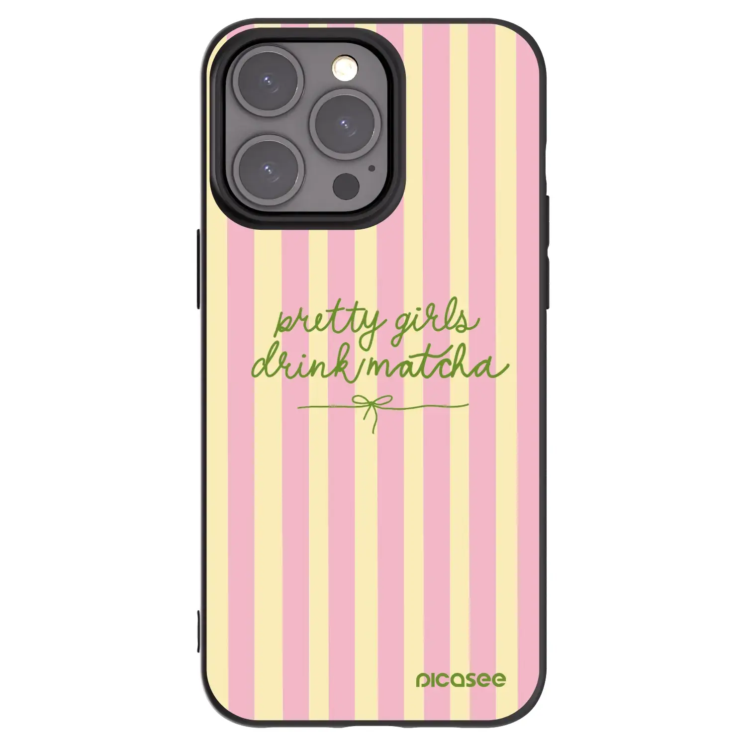 Silikonový černý obal pro Apple iPhone 15 Pro Max - Pretty matcha