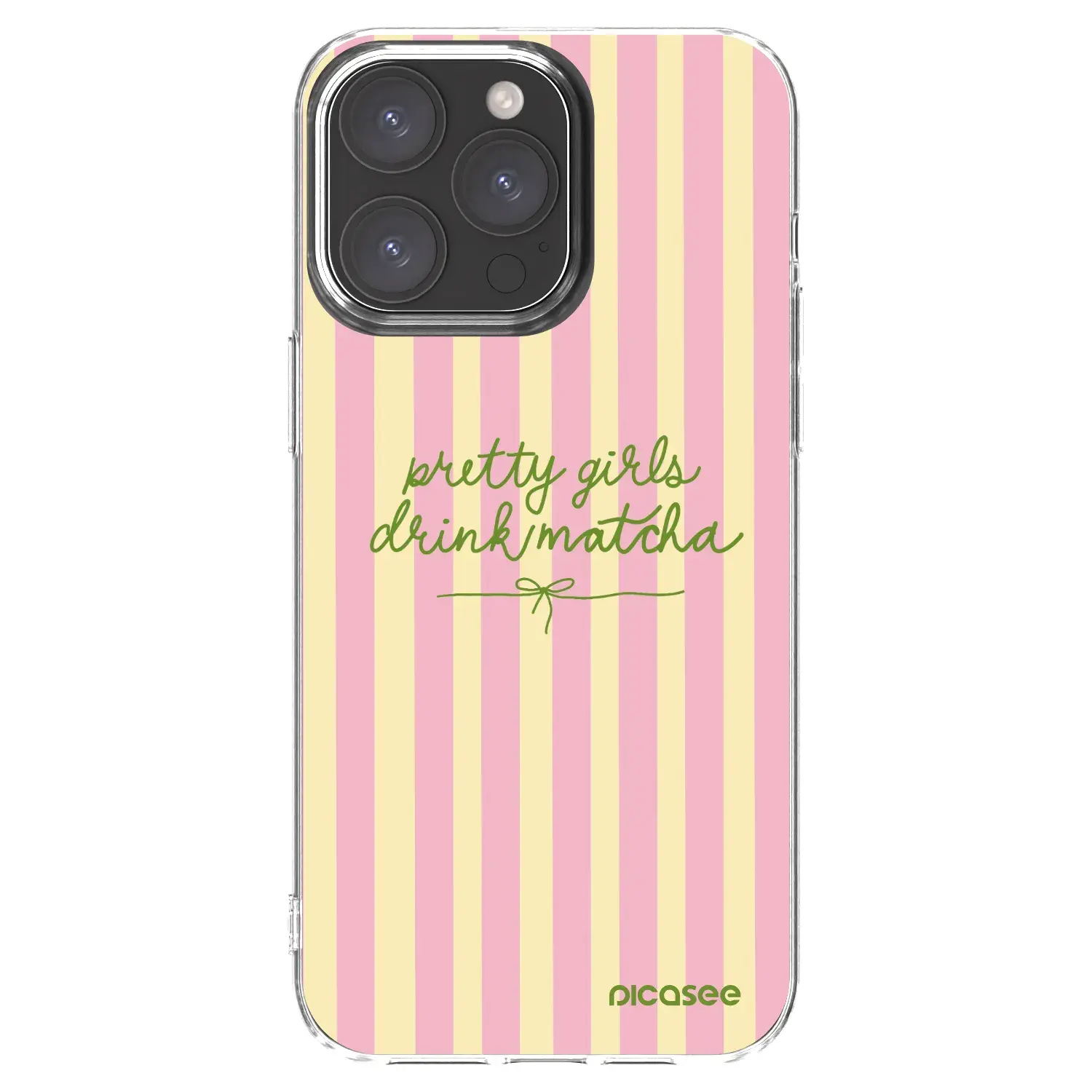 Silikonový průhledný obal pro Apple iPhone 15 Pro Max - Pretty matcha