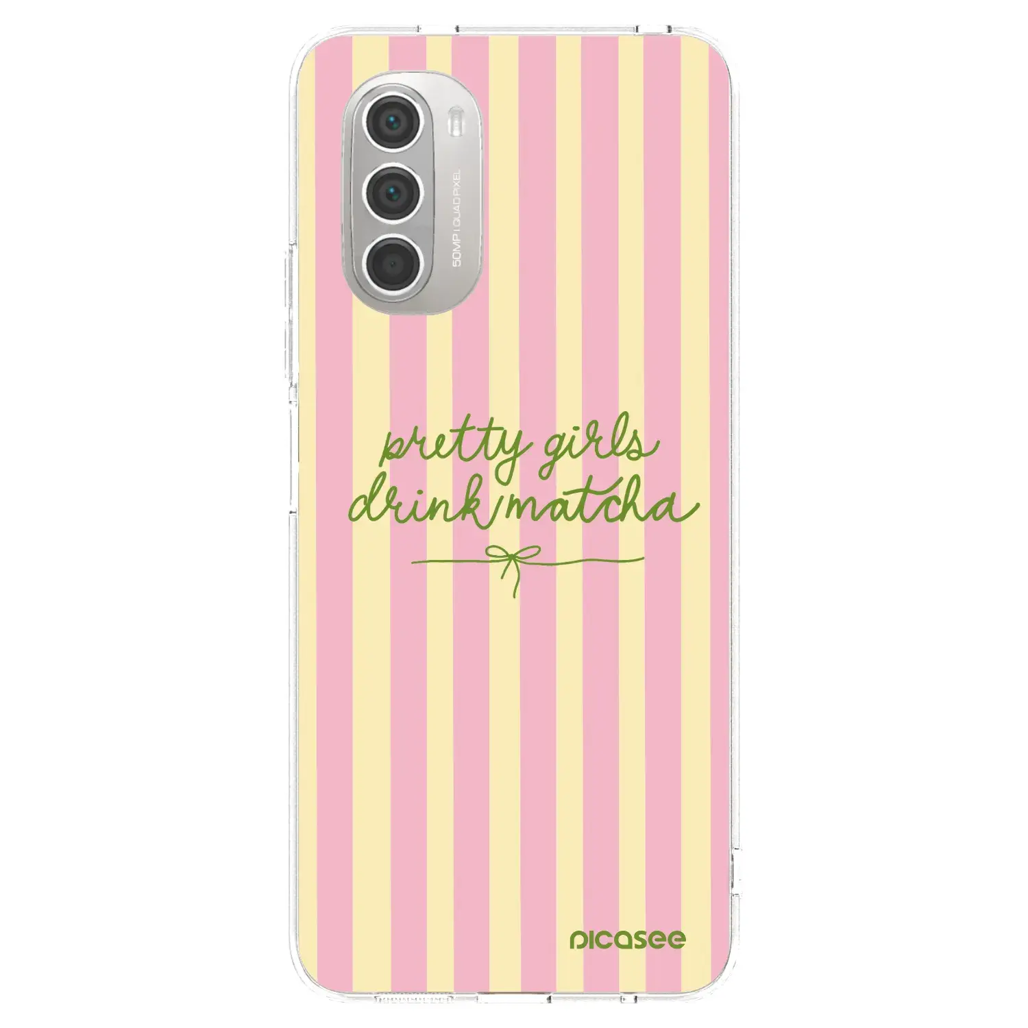 Silikonový průhledný obal pro Motorola Moto G51 - Pretty matcha