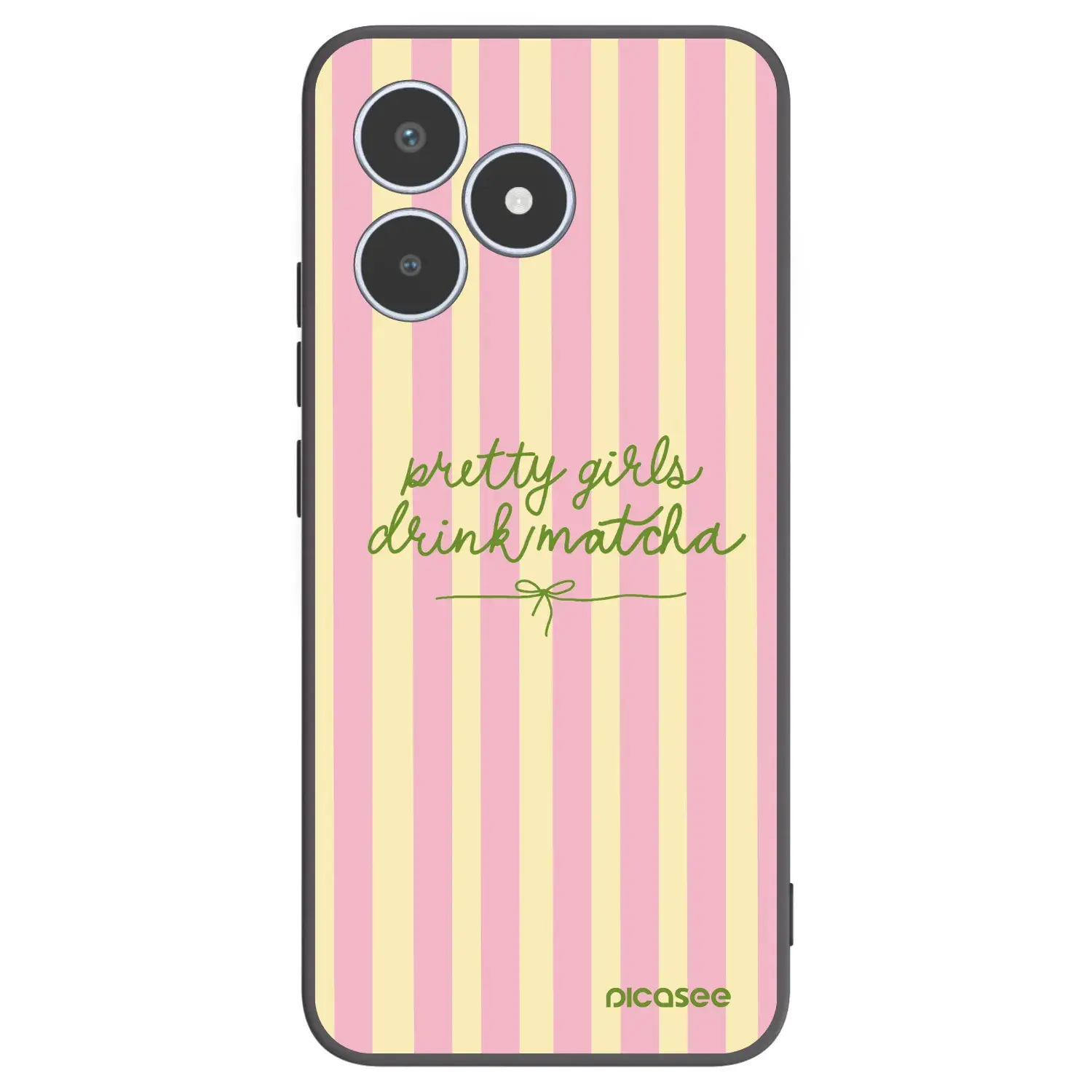 Silikonový černý obal pro Realme C53 - Pretty matcha