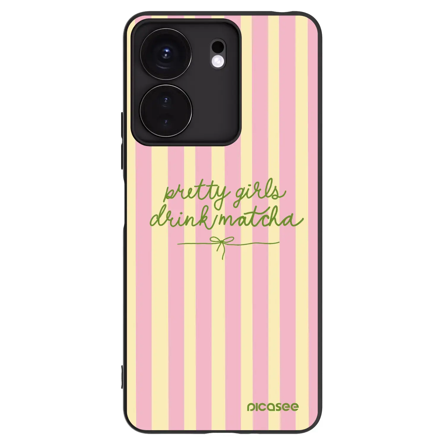 Silikonový černý obal pro Xiaomi Redmi 13C 4G - Pretty matcha