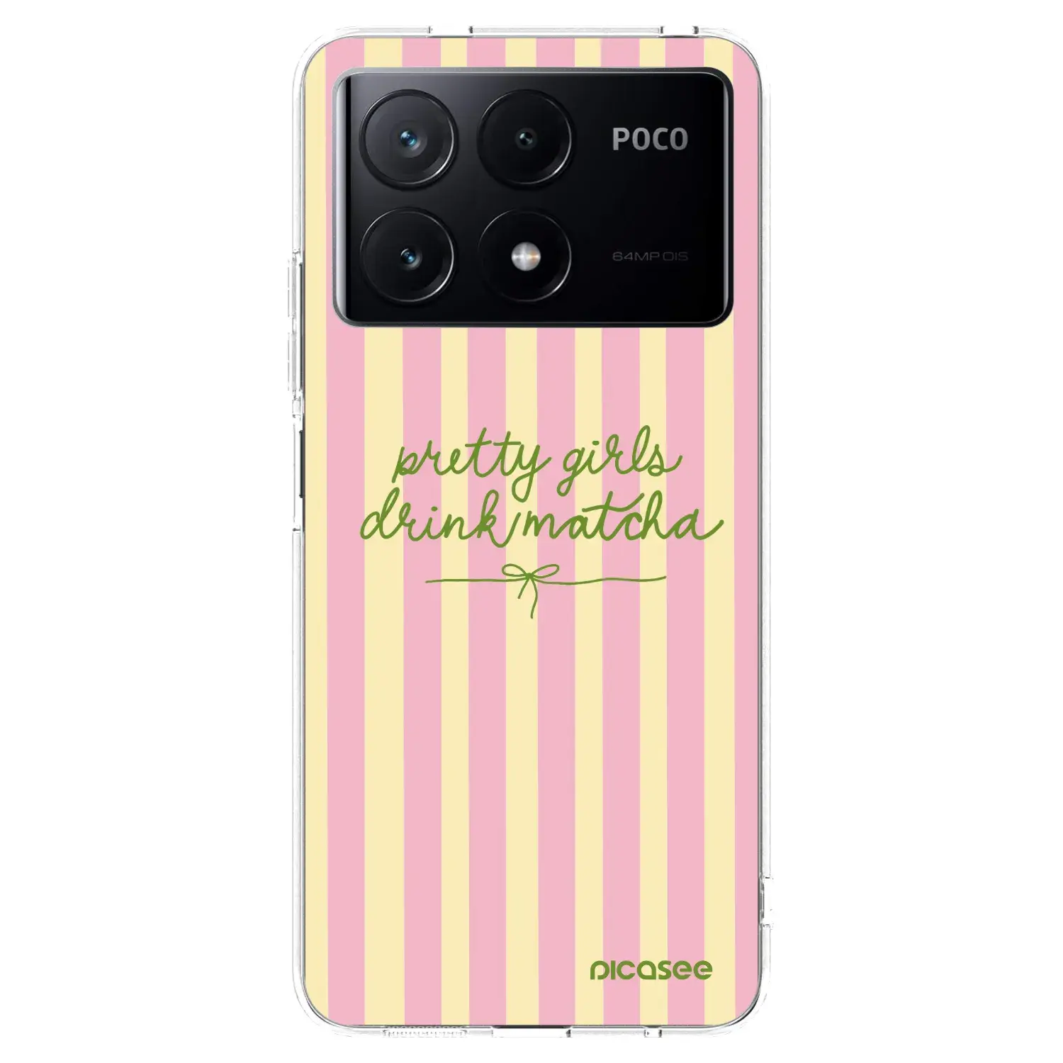 Silikonový průhledný obal pro Xiaomi Poco X6 Pro - Pretty matcha