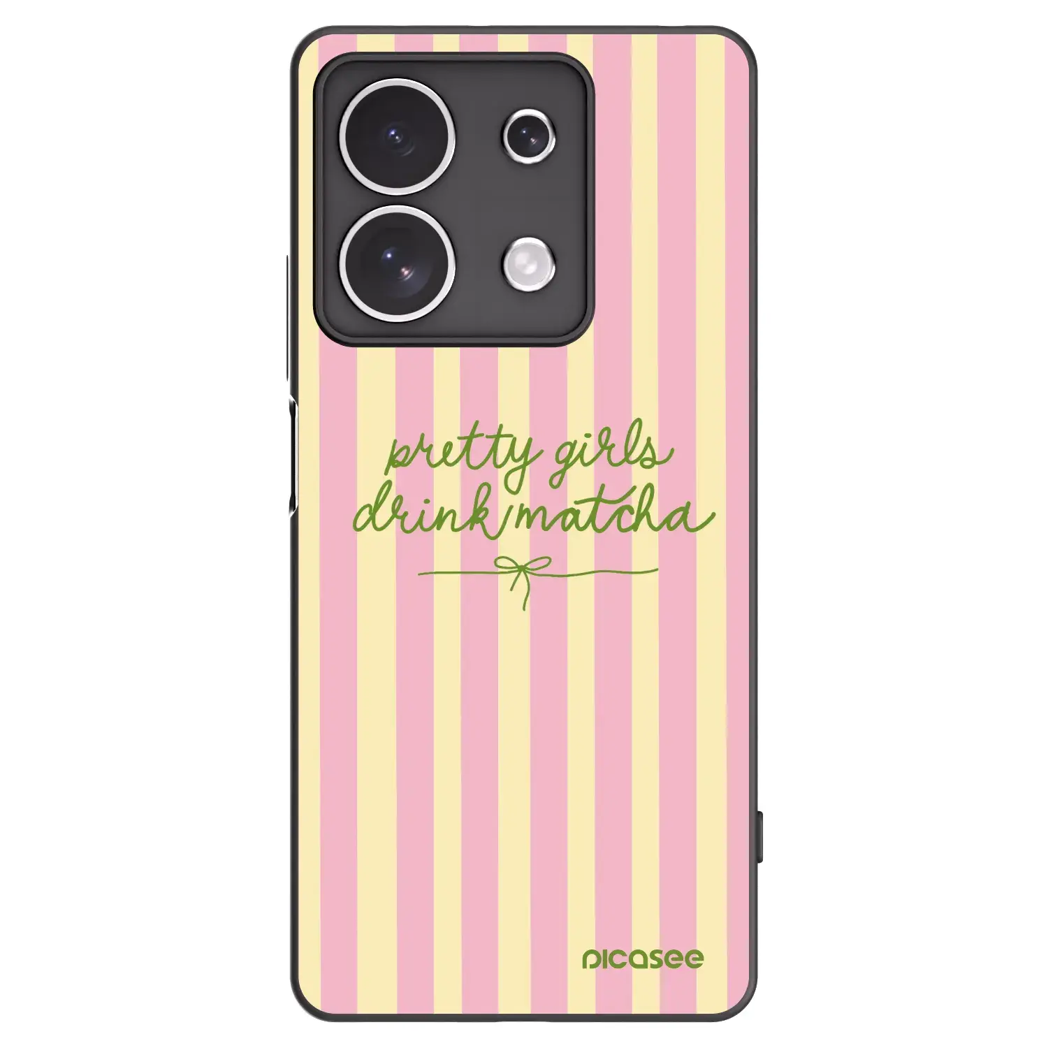 Silikonový černý obal pro Xiaomi Redmi Note 13 4G - Pretty matcha