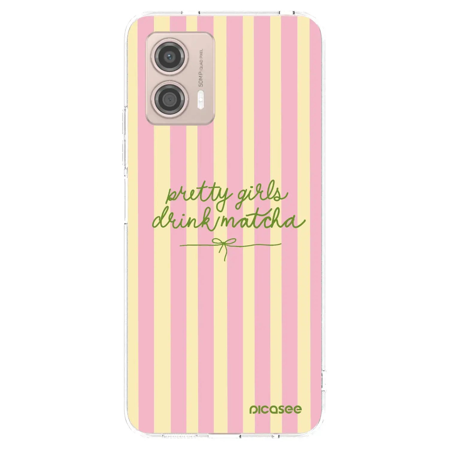 Silikonový průhledný obal pro Motorola Moto G53 5G - Pretty matcha