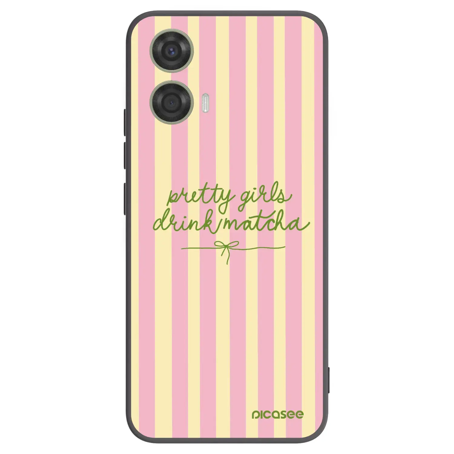 Silikonový černý obal pro Motorola Moto G24 - Pretty matcha