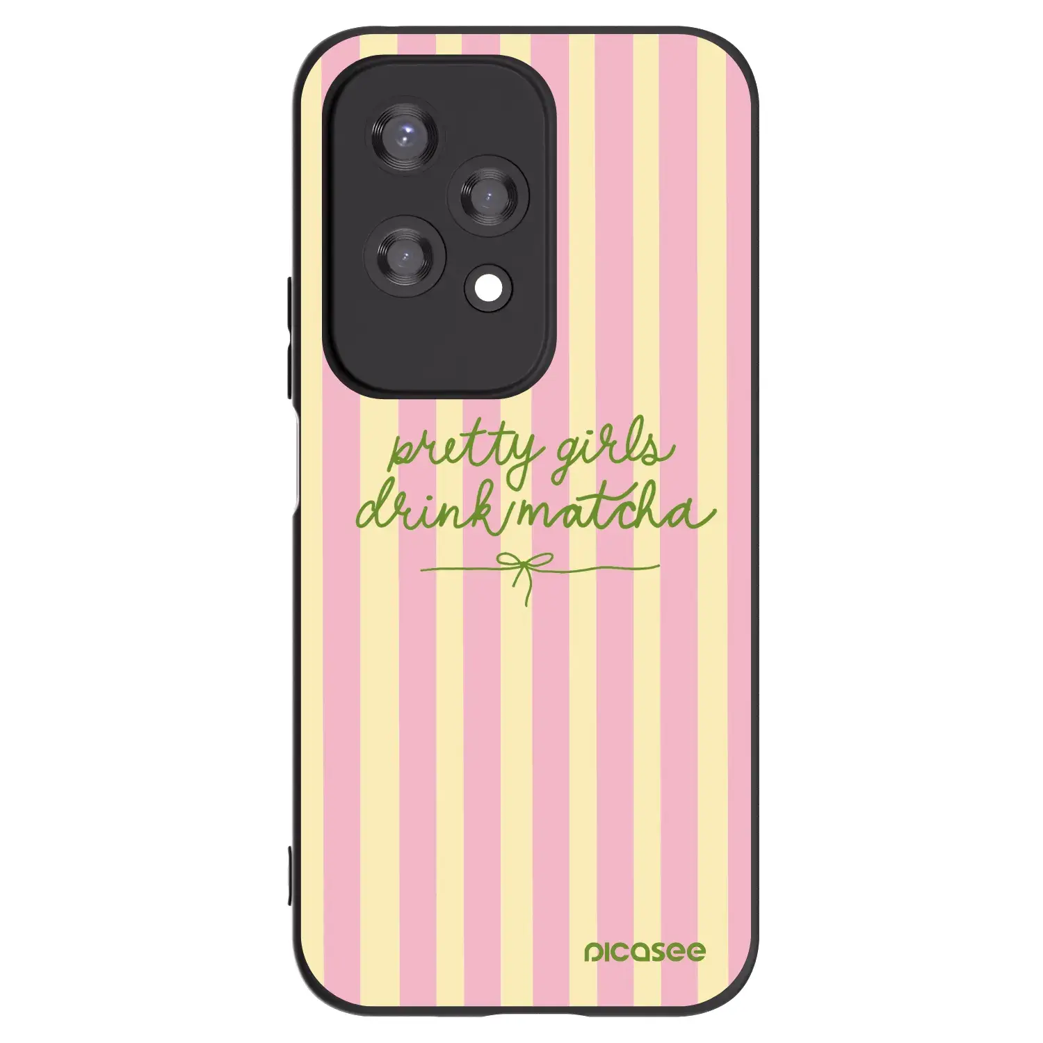 Silikonový černý obal pro Honor 200 Lite - Pretty matcha