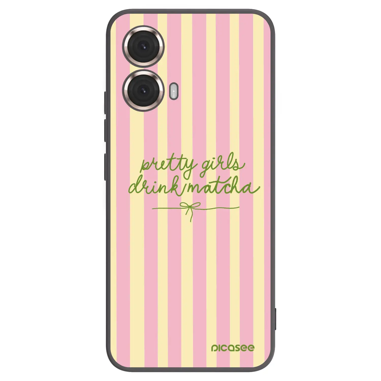 Silikonový černý obal pro Motorola Moto G85 - Pretty matcha