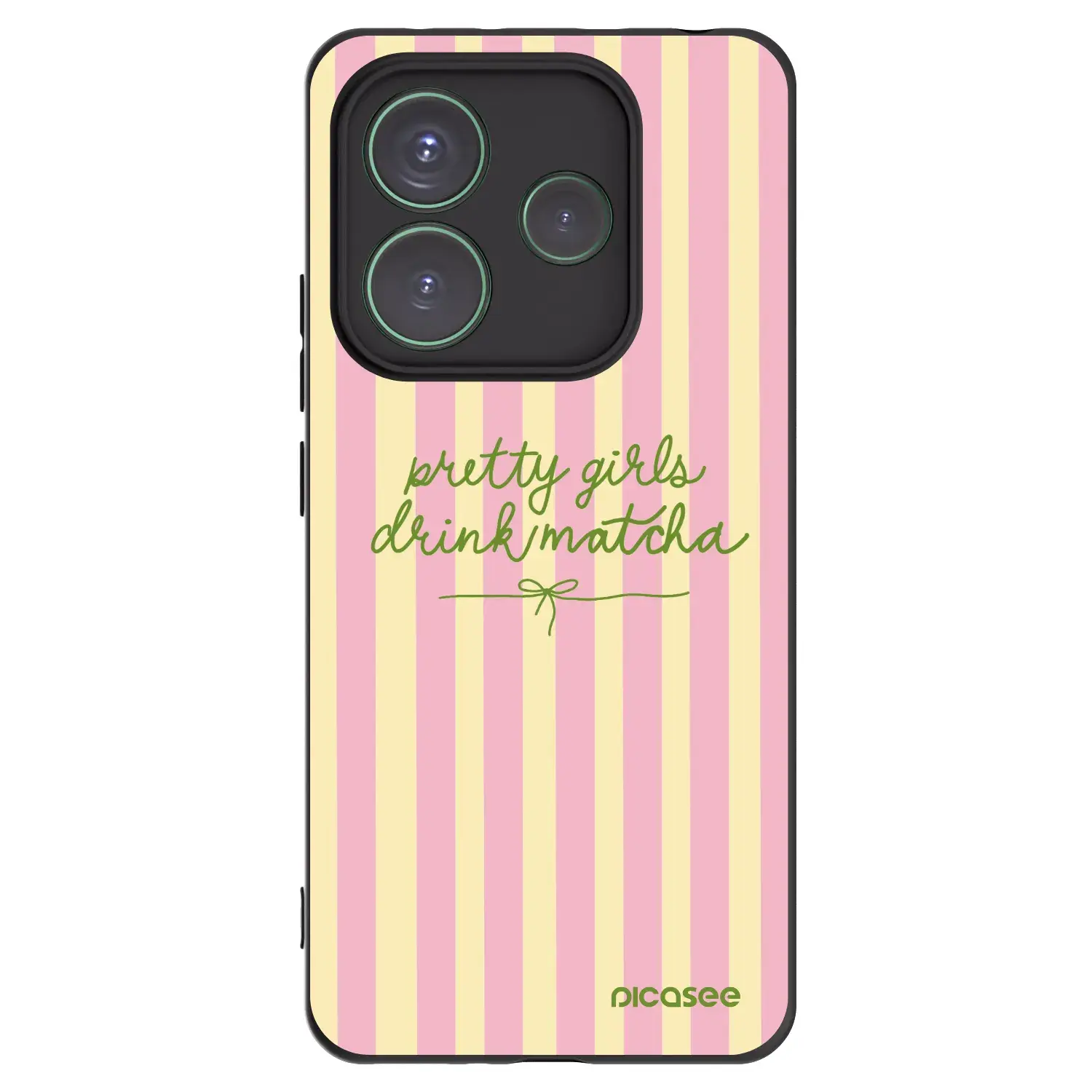 Silikonový černý obal pro Xiaomi Redmi Note 14 5G - Pretty matcha