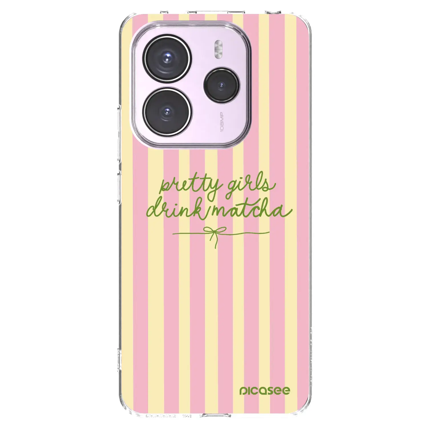 Silikonový průhledný obal pro Xiaomi Redmi Note 14 5G - Pretty matcha
