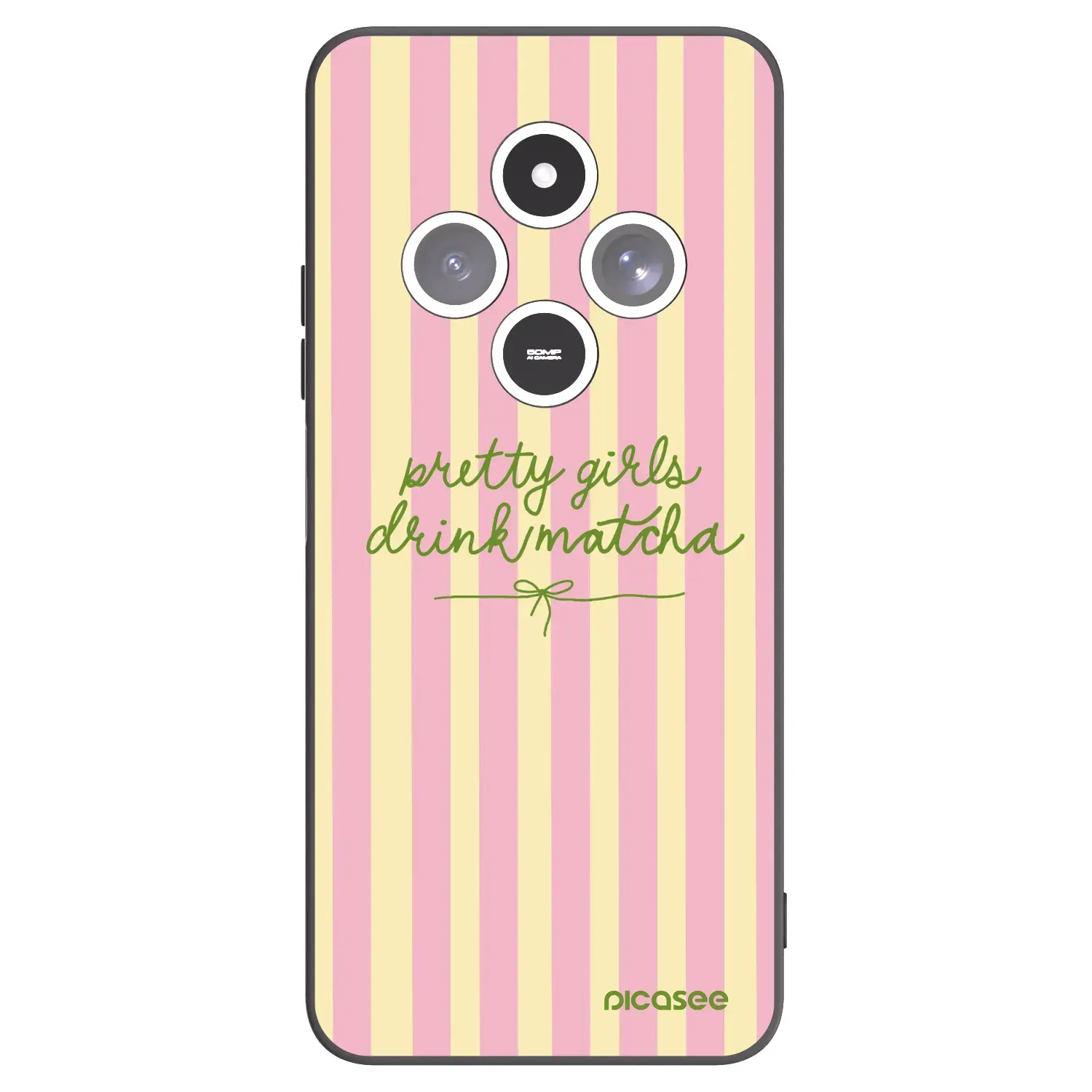 Silikonový černý obal pro Xiaomi Redmi 14C - Pretty matcha