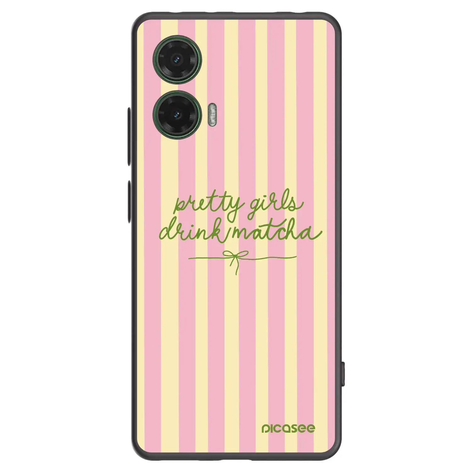 Silikonový černý obal pro Motorola Moto G35 5G - Pretty matcha