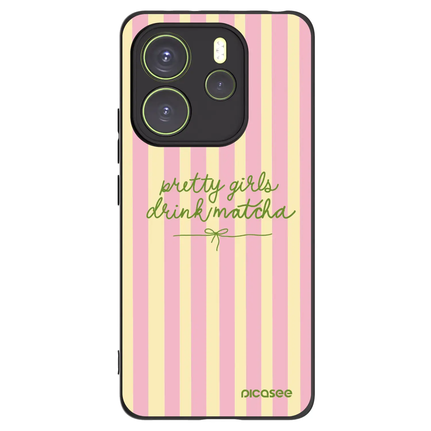 Silikonový černý obal pro Xiaomi Redmi Note 14 4G - Pretty matcha