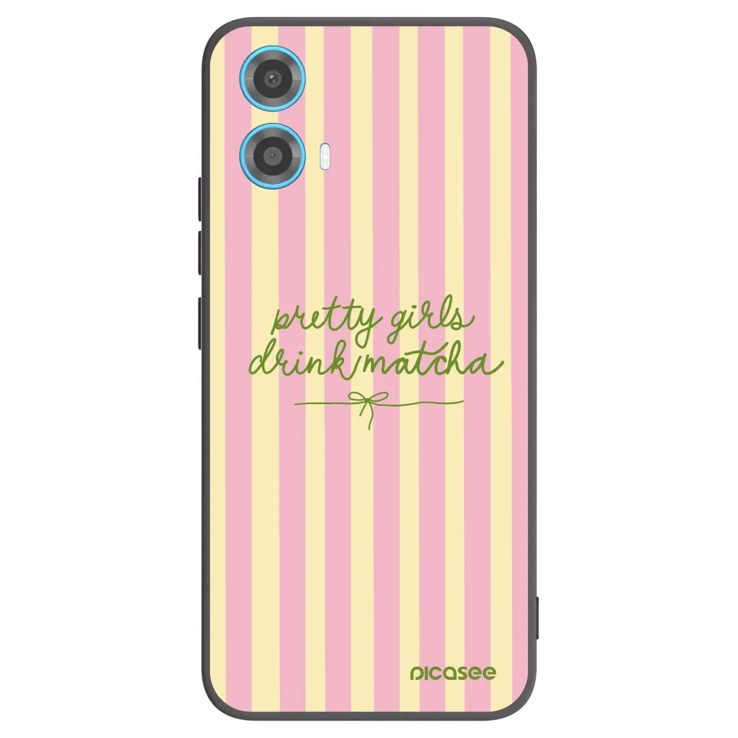 Silikonový černý obal pro Motorola Moto G34 5G - Pretty matcha