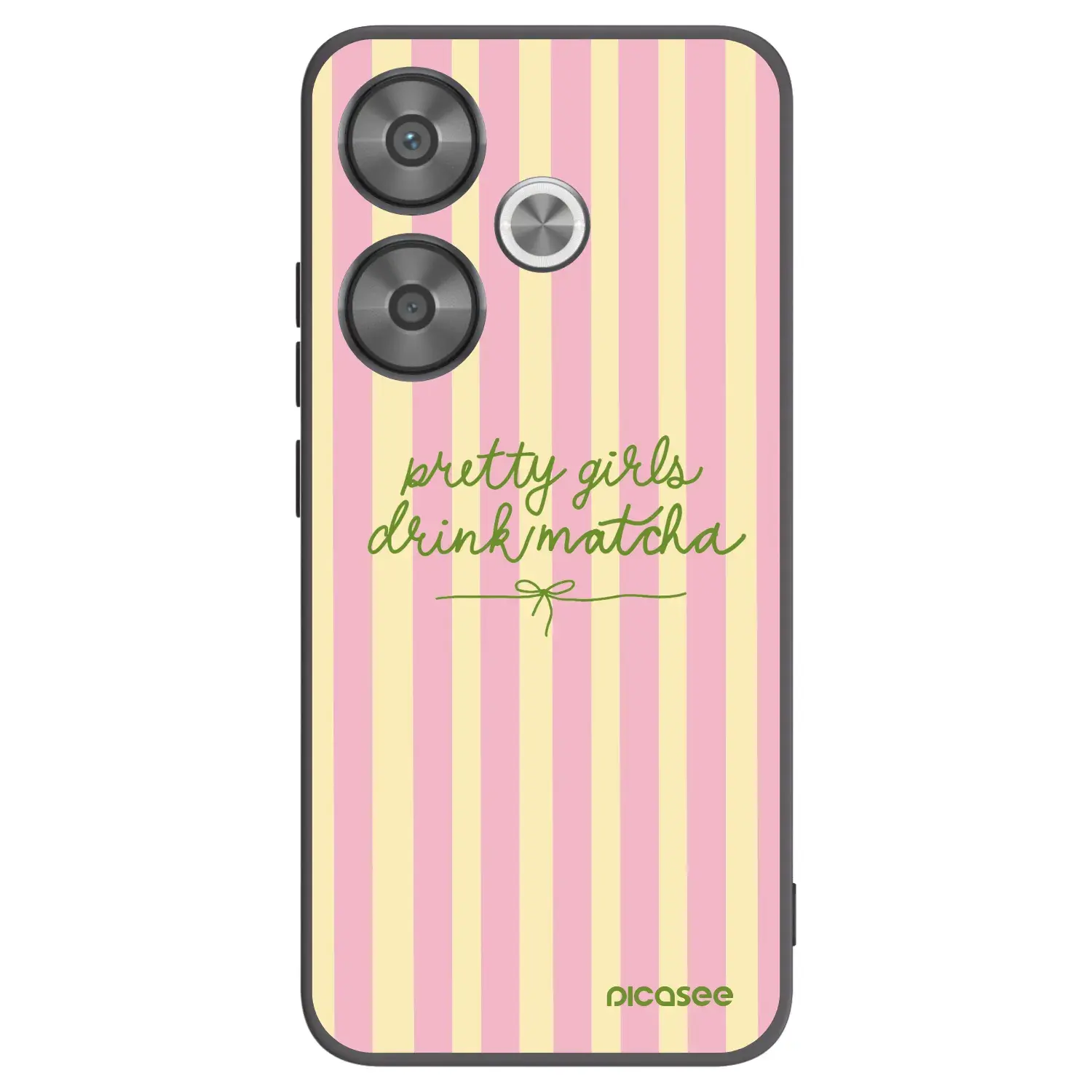 Silikonový černý obal pro Xiaomi Poco F6 - Pretty matcha