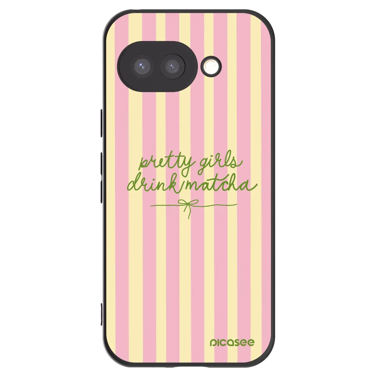 Silikonový černý obal pro Google Pixel 9a - Pretty matcha