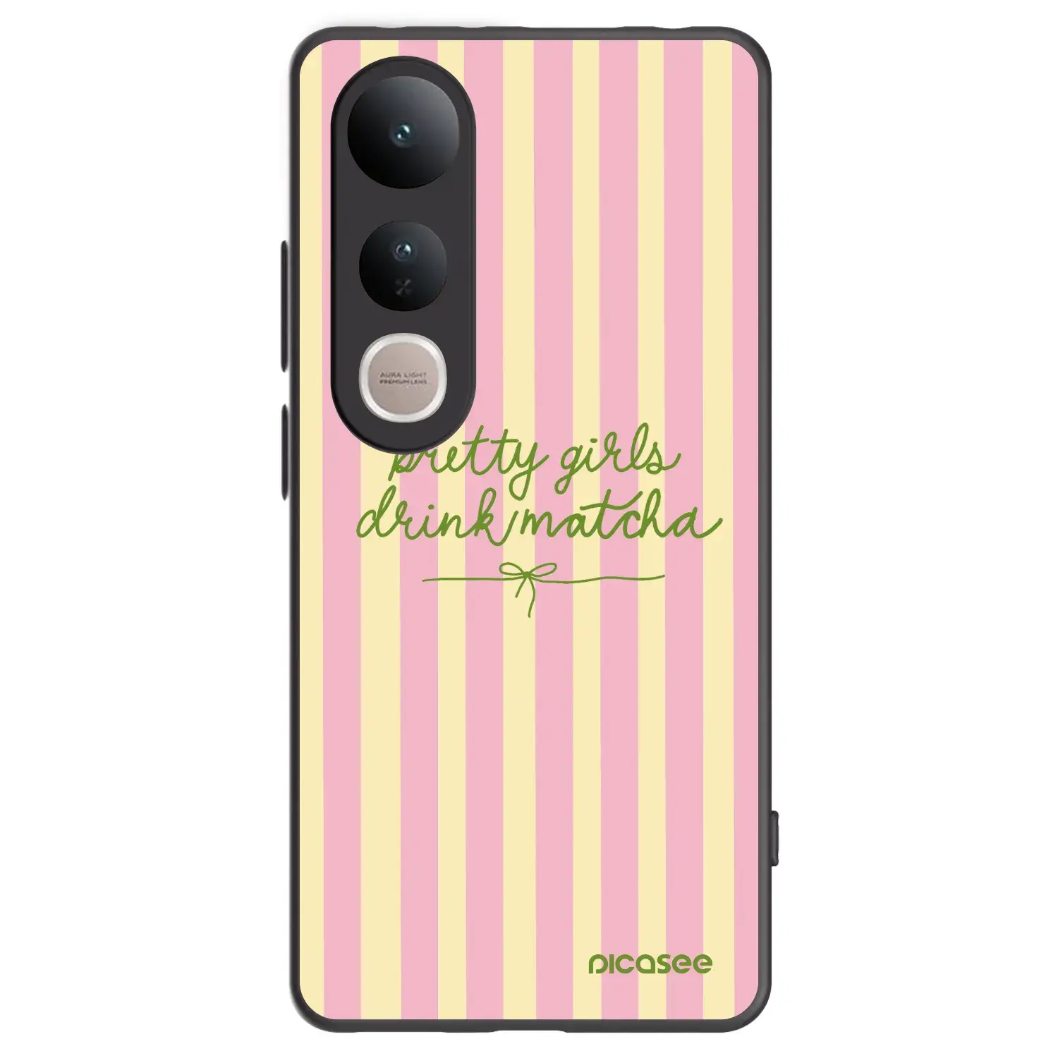 Silikonový černý obal pro Vivo V50 Lite 5G - Pretty matcha