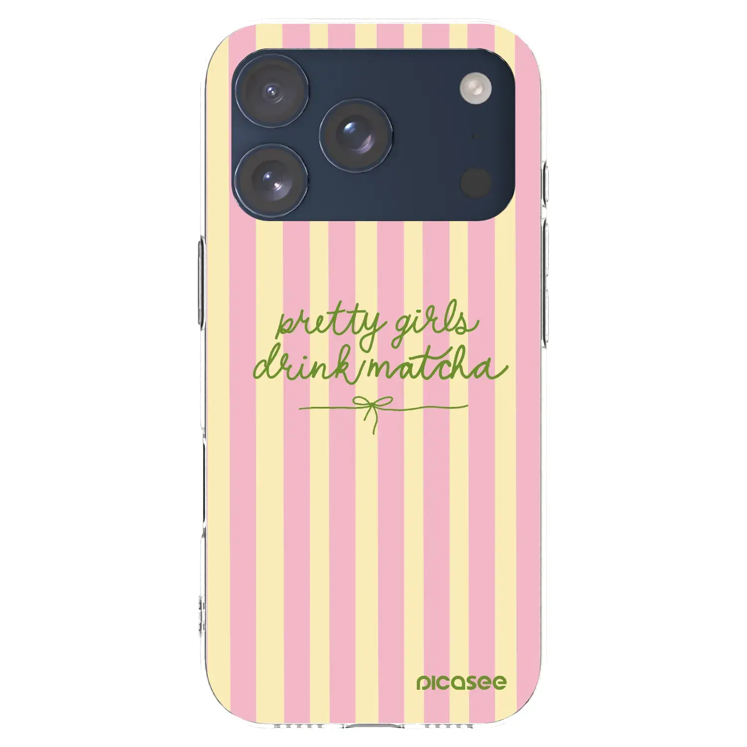 Silikonový průhledný obal pro Apple iPhone 17 Pro - Pretty matcha