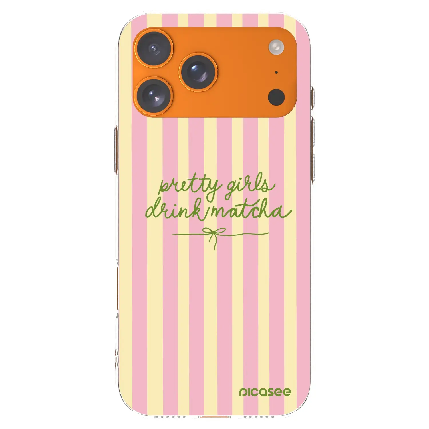 Silikonový průhledný obal pro Apple iPhone 17 Pro Max - Pretty matcha