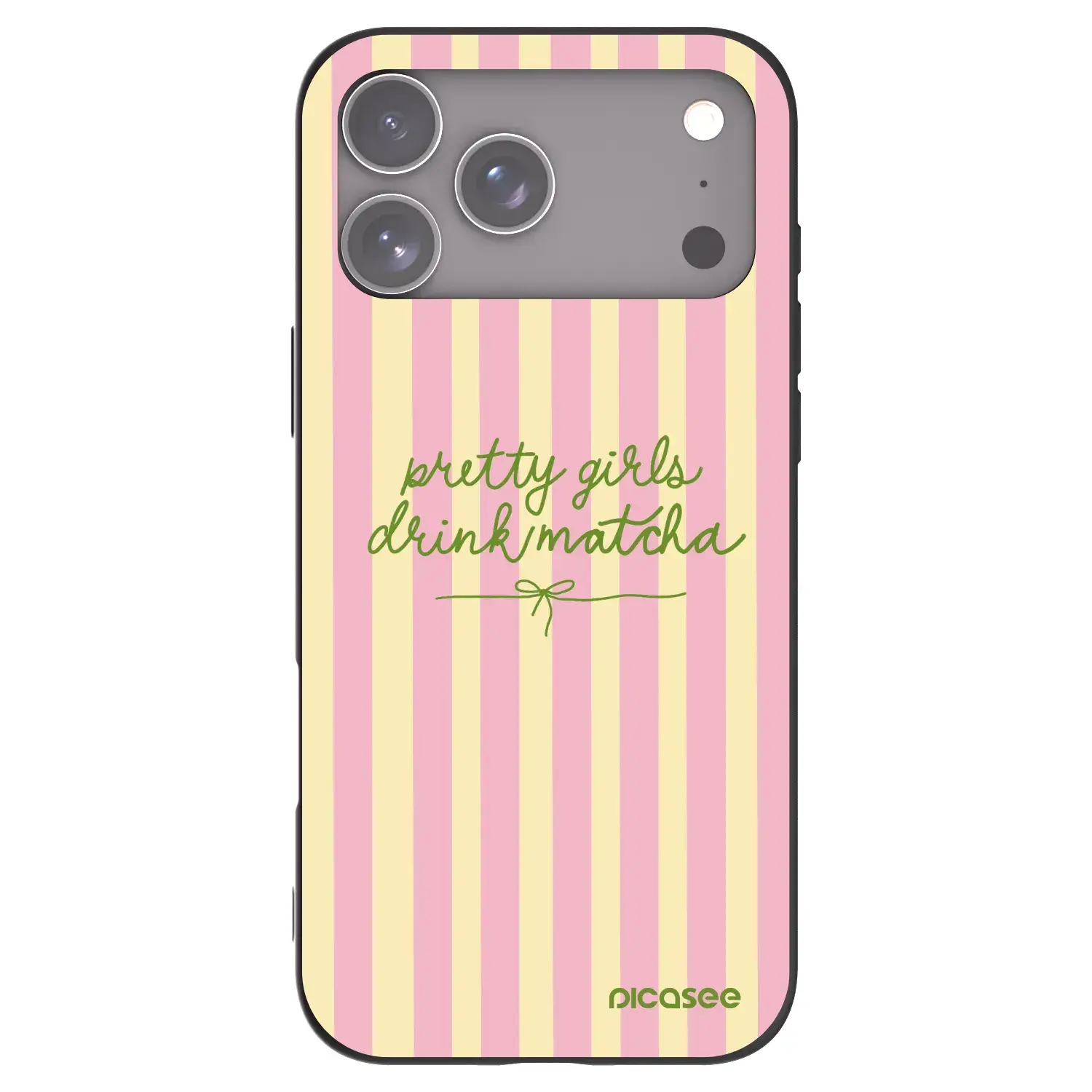 Silikonový černý obal pro Apple iPhone 17 Pro Max - Pretty matcha