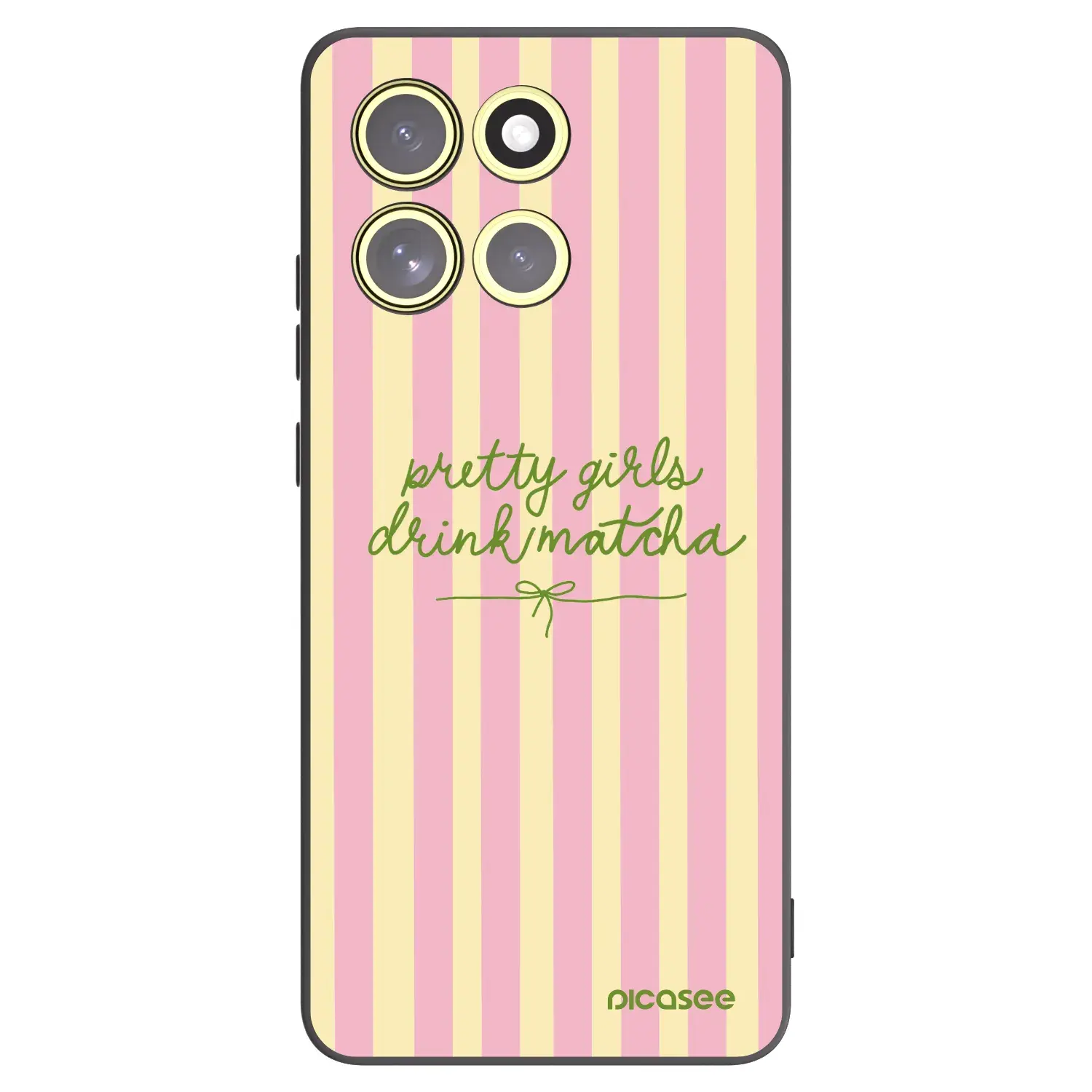 Silikonový černý obal pro Motorola Moto G86 5G - Pretty matcha