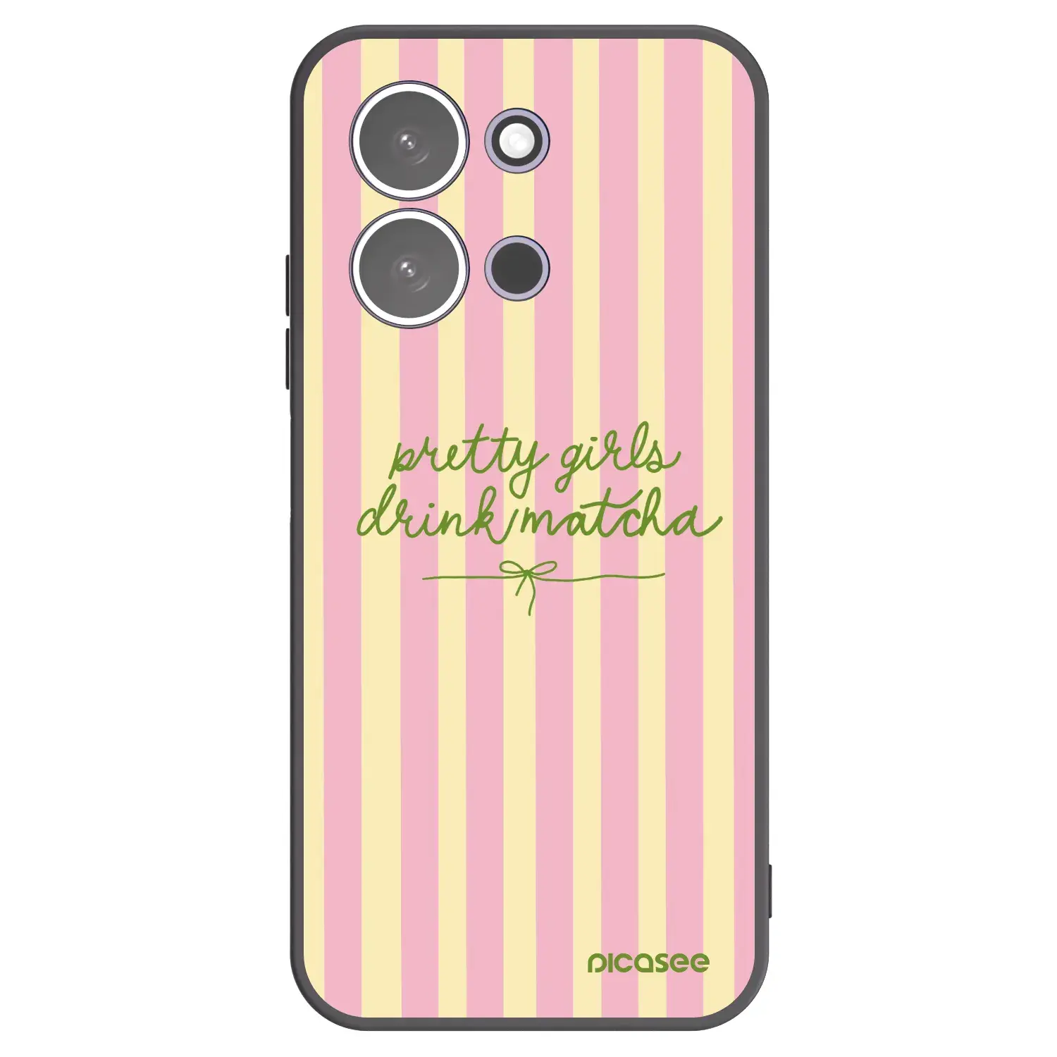 Silikonový černý obal pro Xiaomi Redmi 15C 5G - Pretty matcha
