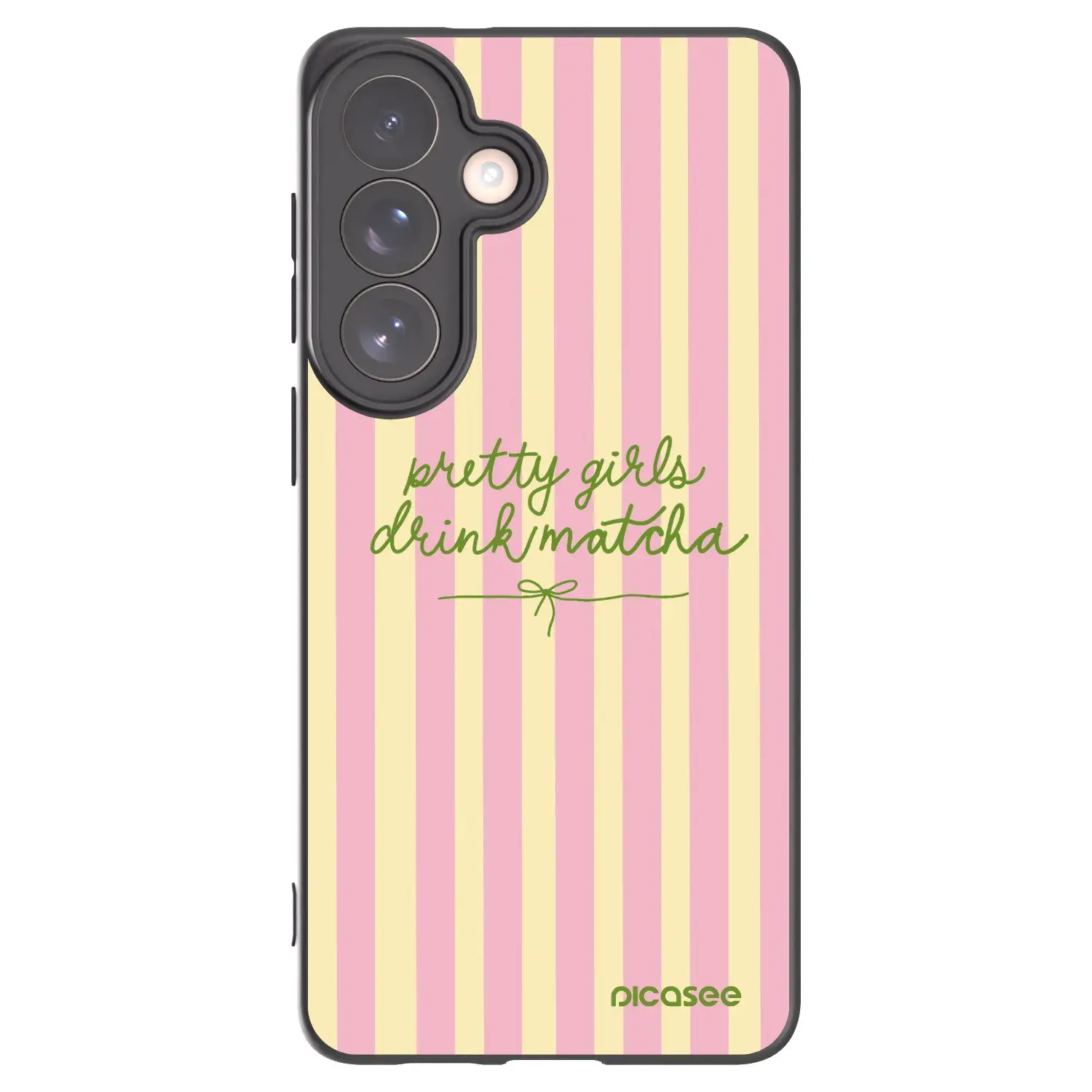 Silikonový černý obal pro Samsung Galaxy S26+ - Pretty matcha